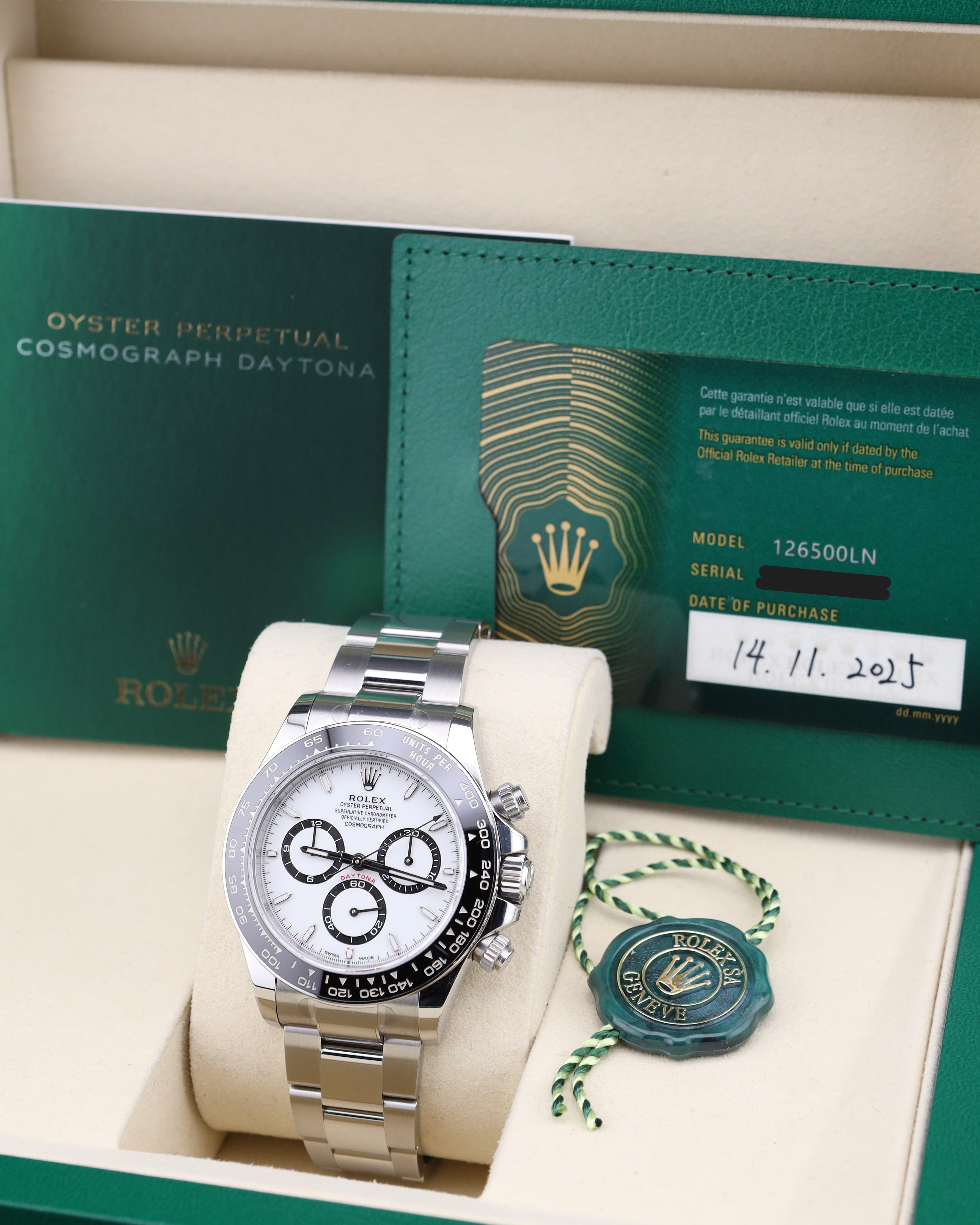 Rolex Daytona Panda White Dial 126500LN