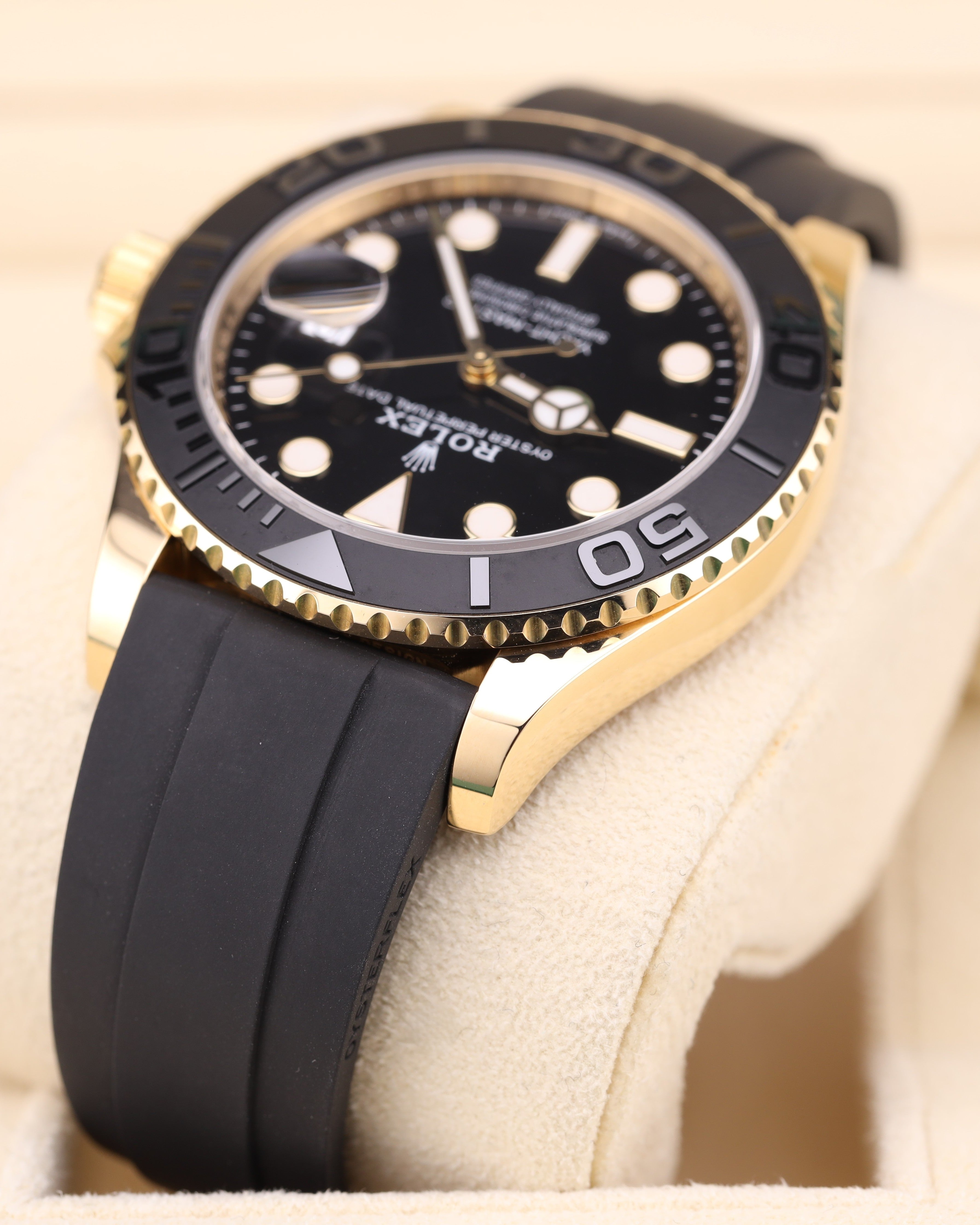 Rolex Yacht-Master 42 18k Yellow Gold Black Dial Oysterflex 226658 - 2024