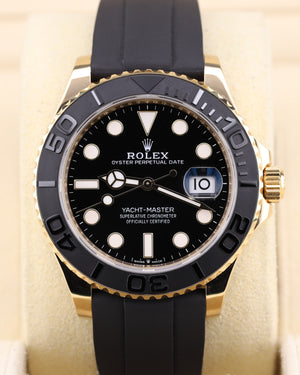 Rolex Yacht-Master 42 18k Yellow Gold Black Dial Oysterflex 226658