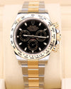 Rolex Daytona Black Dial Two Tone Yellow Gold Oyster 116503