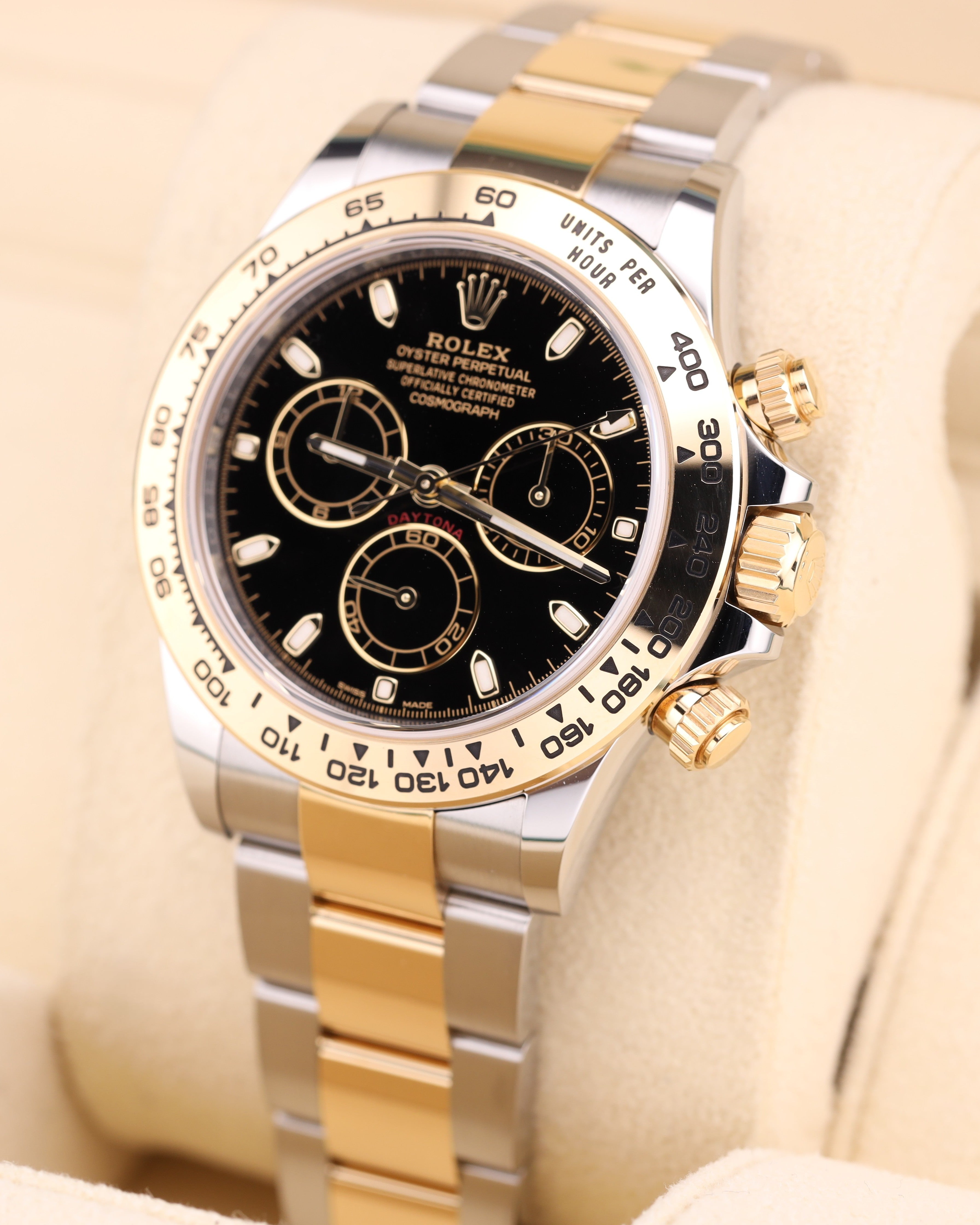 Rolex Daytona Black Dial Two Tone Yellow Gold Oyster 116503