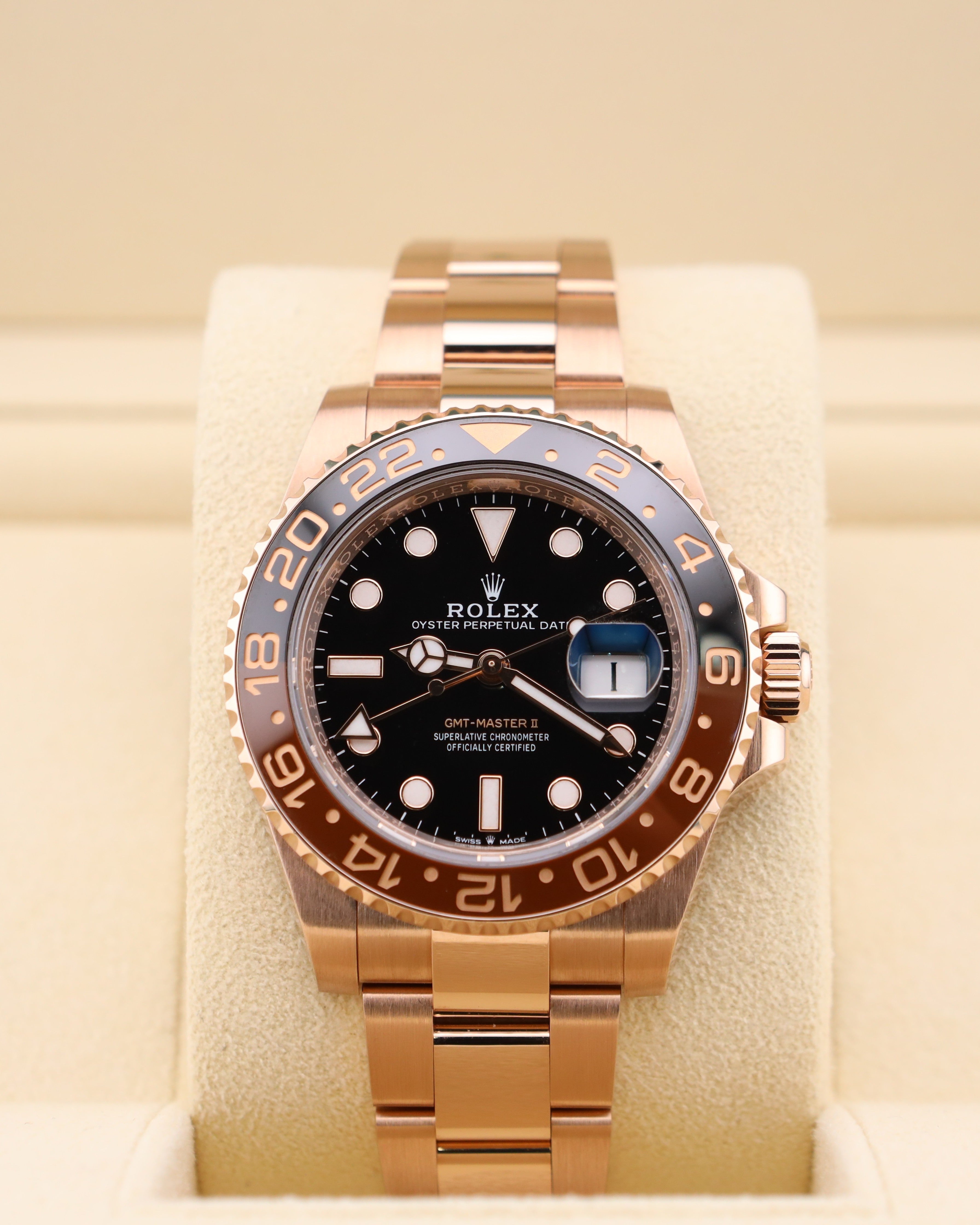 Rolex GMT-Master II Rootbeer All Rose Gold 126715CHNR