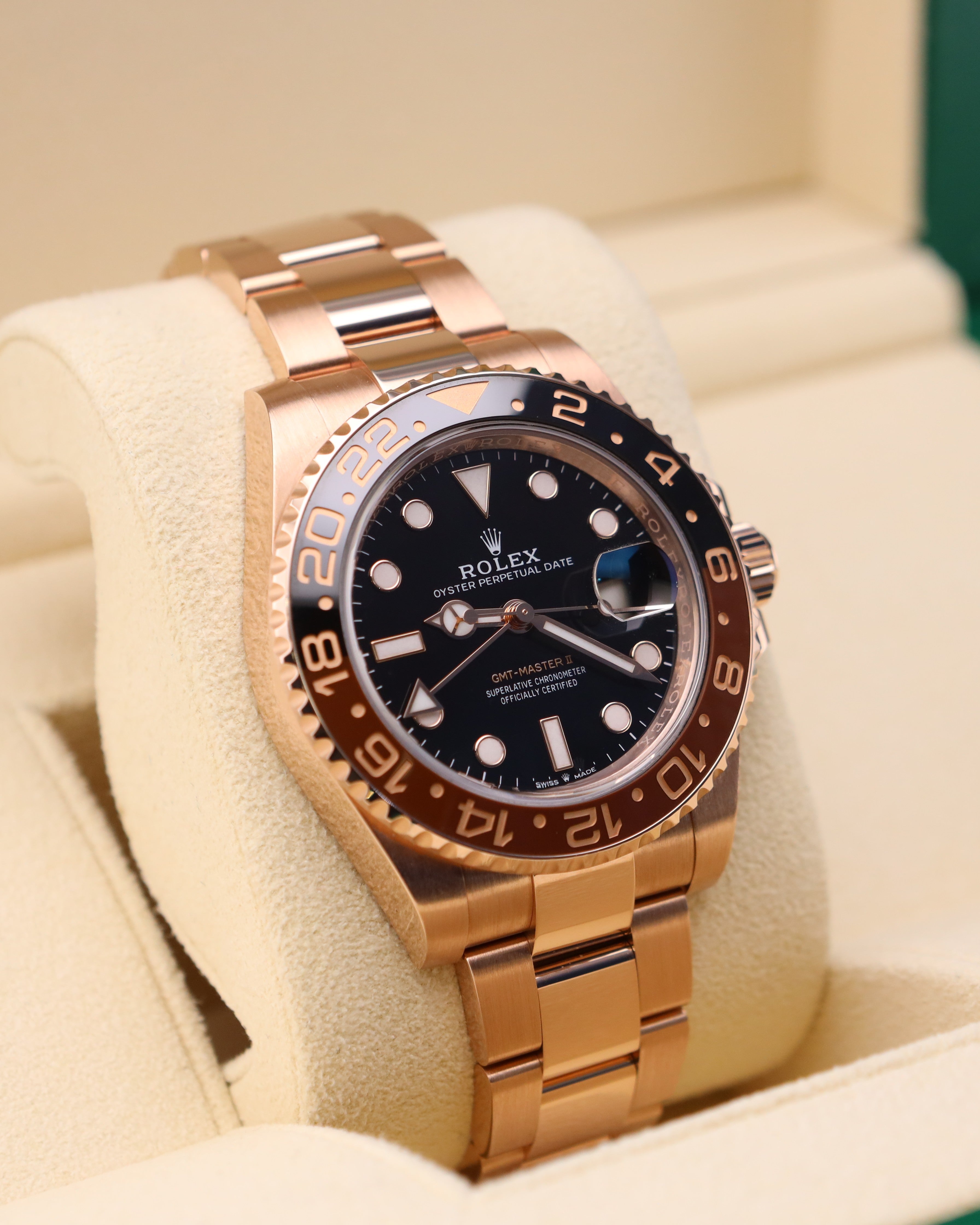 Rolex GMT-Master II Rootbeer All Rose Gold 126715CHNR