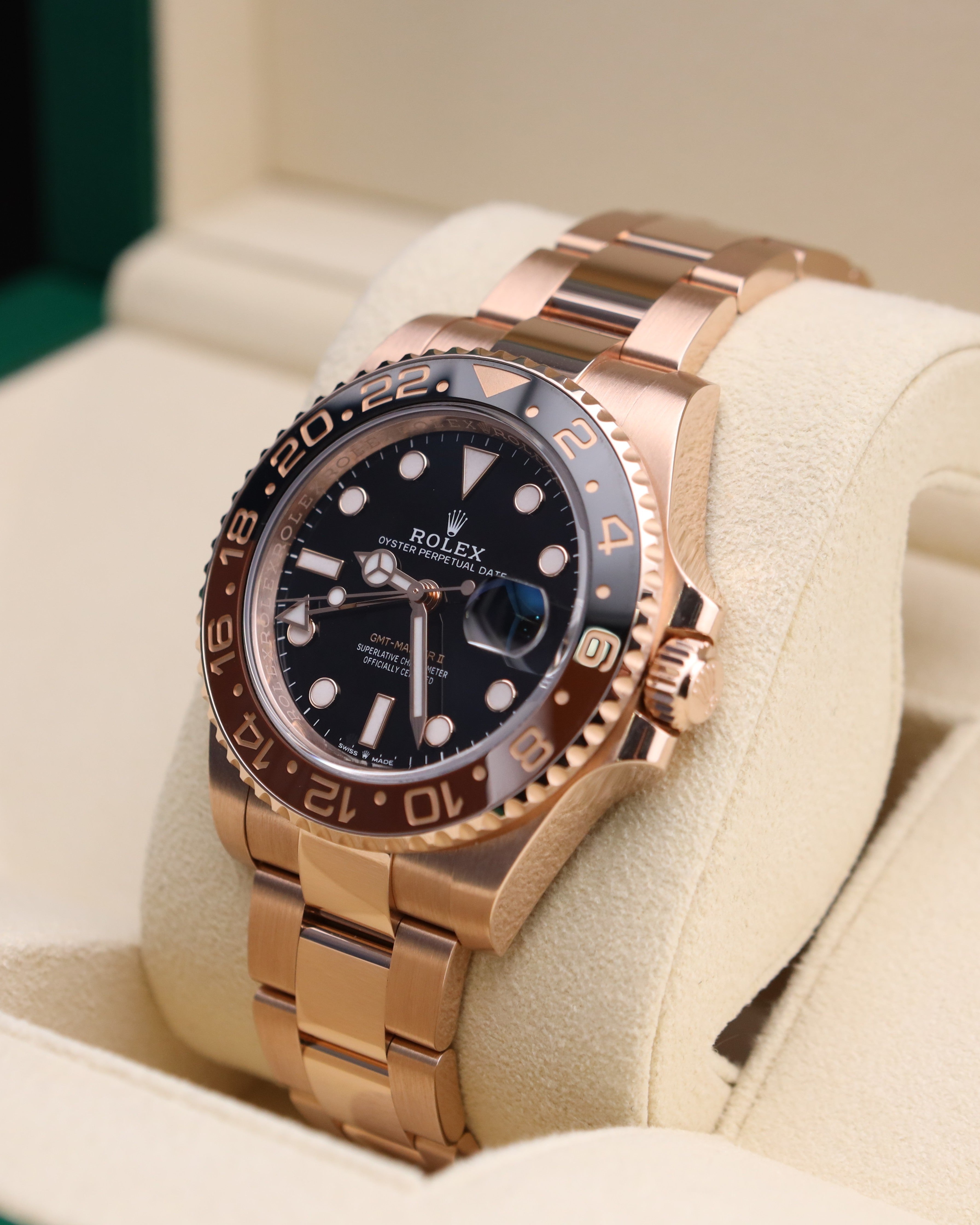 Rolex GMT-Master II Rootbeer All Rose Gold 126715CHNR