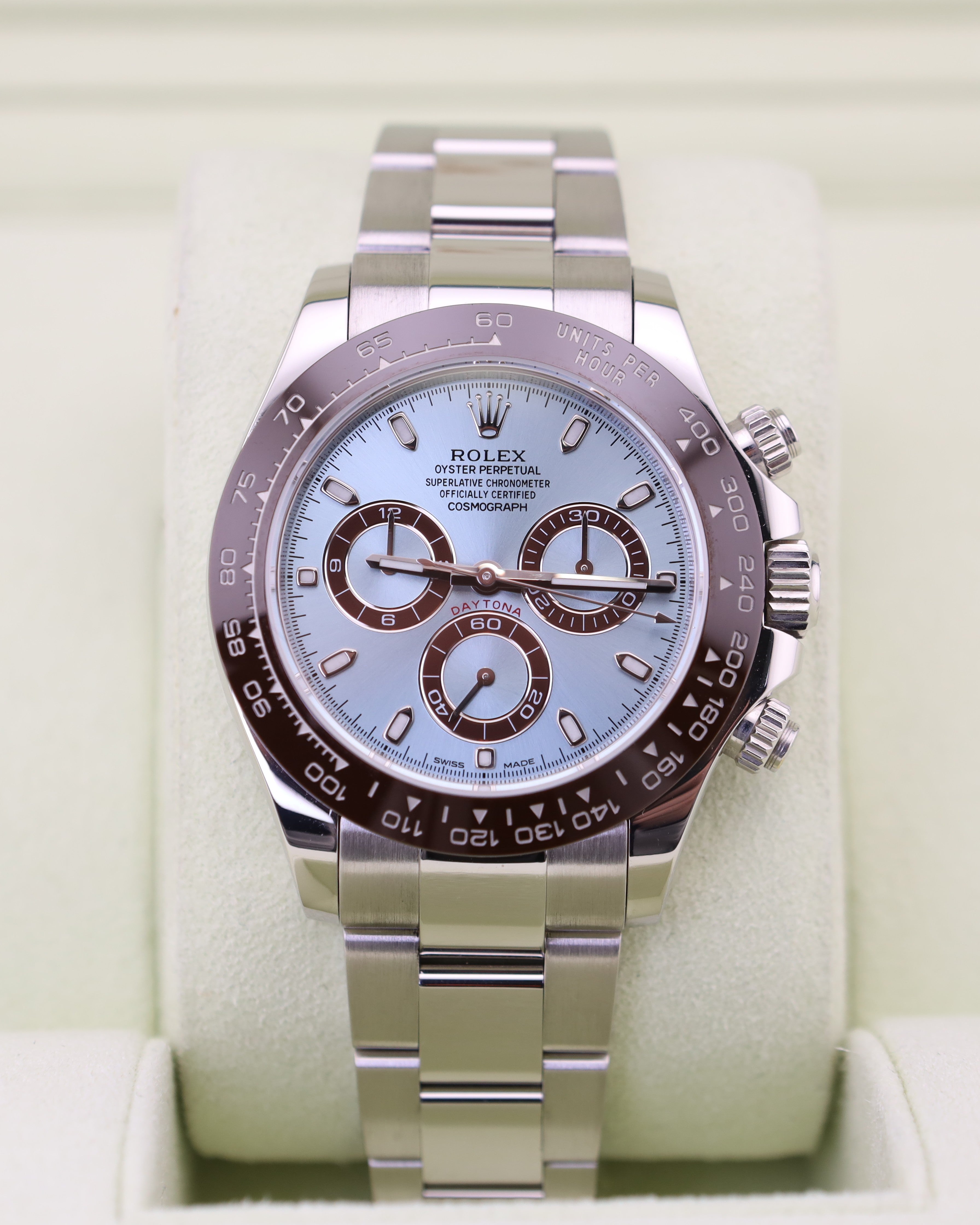 Rolex Daytona Platinum Ice Blue Platona 116506 – MVP Jewelers Miami