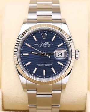 Rolex Datejust 36 Blue Motif Dial Oyster 126234