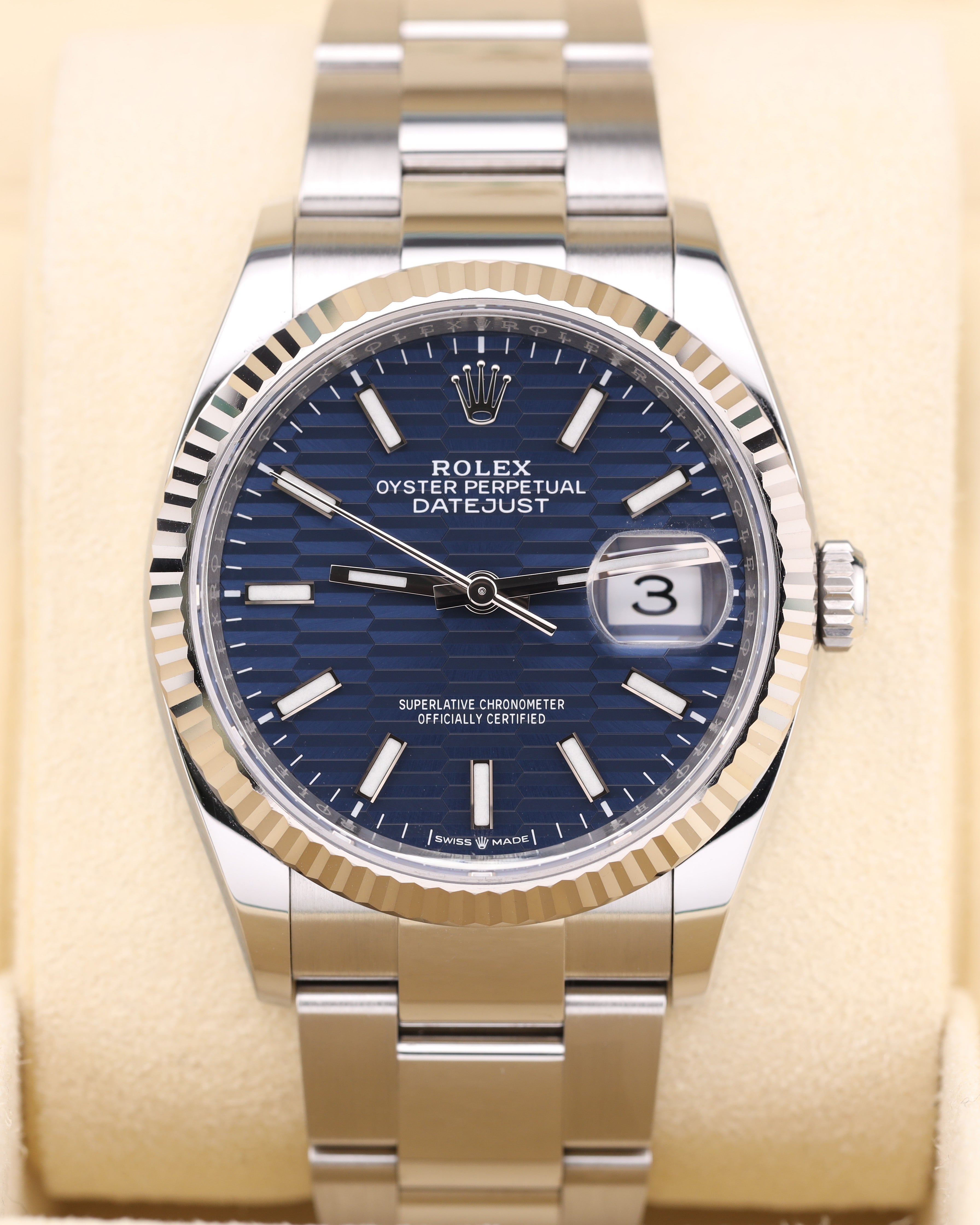 Rolex Datejust 36 Blue Motif Dial Oyster 126234