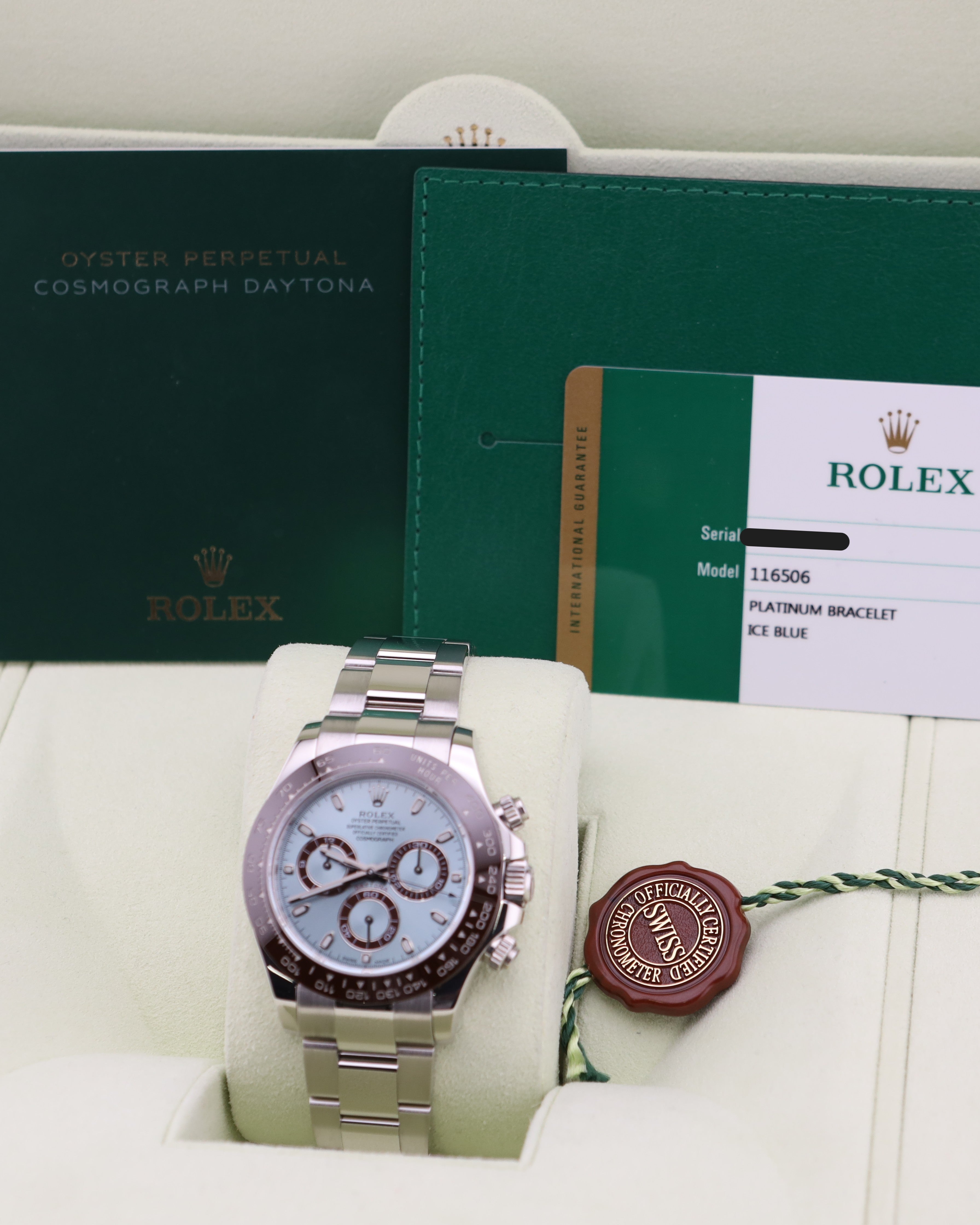 Rolex Daytona
Platinum Ice Blue Platona 116506 