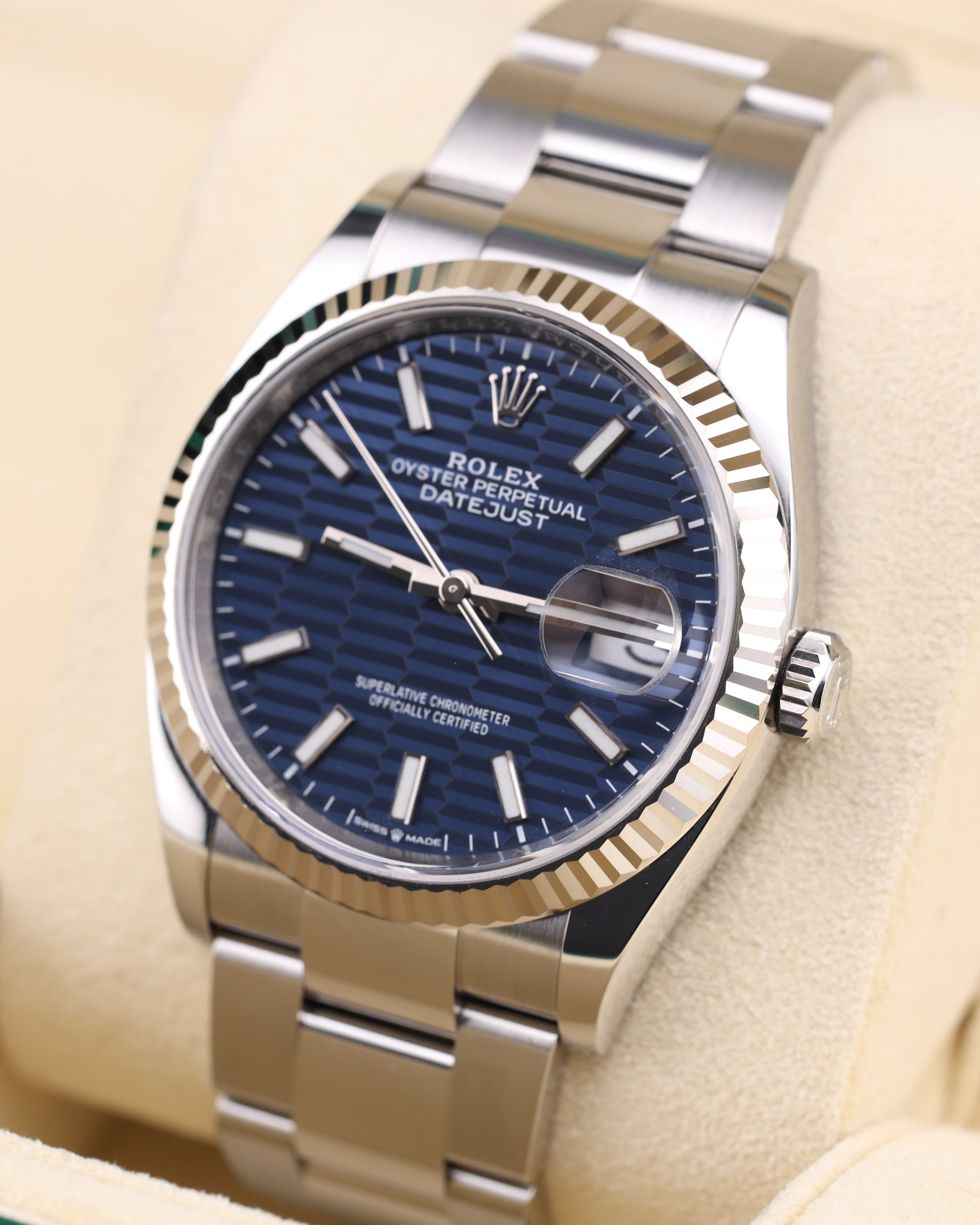 Rolex Datejust 36 Blue Motif Dial Oyster 126234