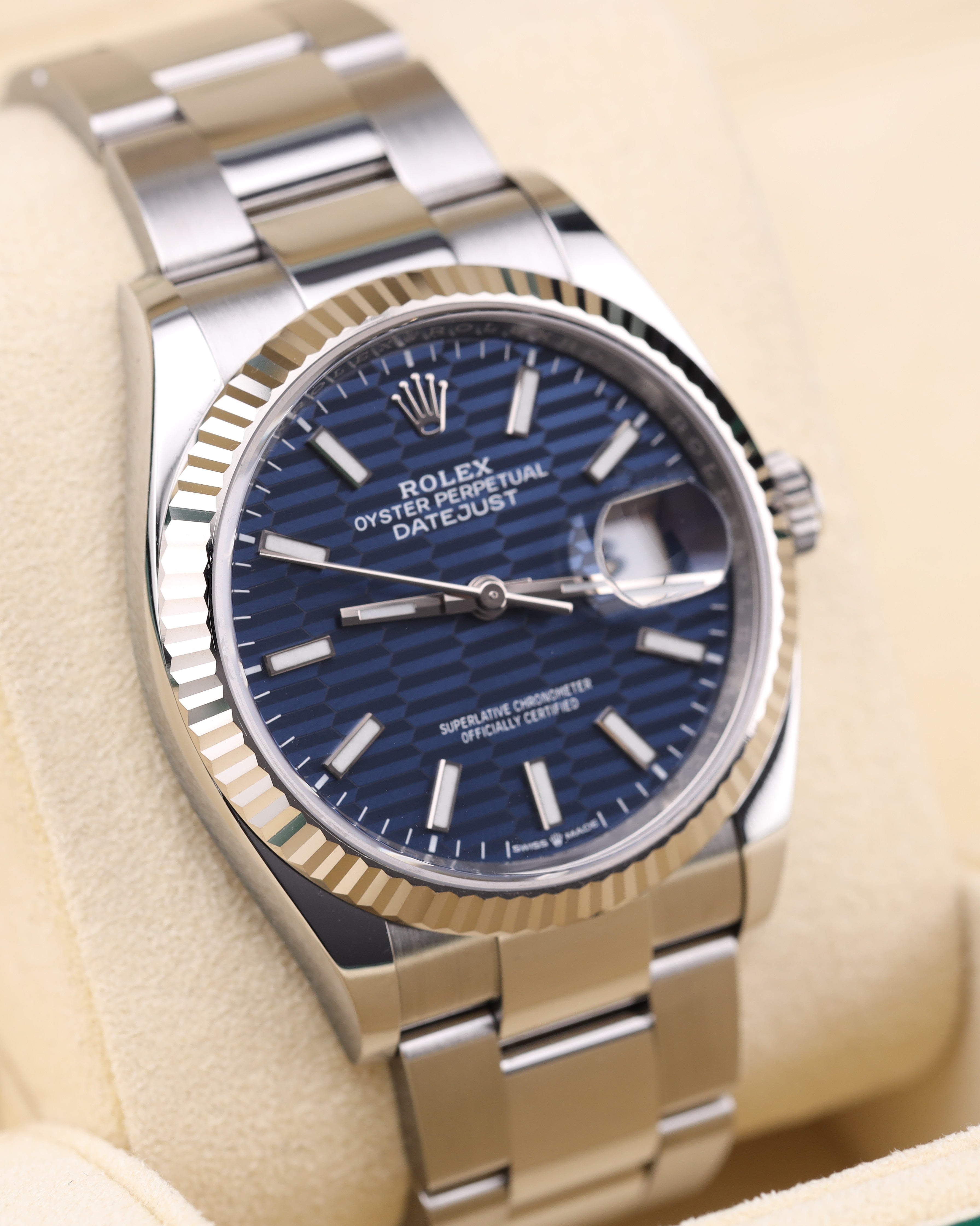 Rolex Datejust 36 Blue Motif Dial Oyster 126234