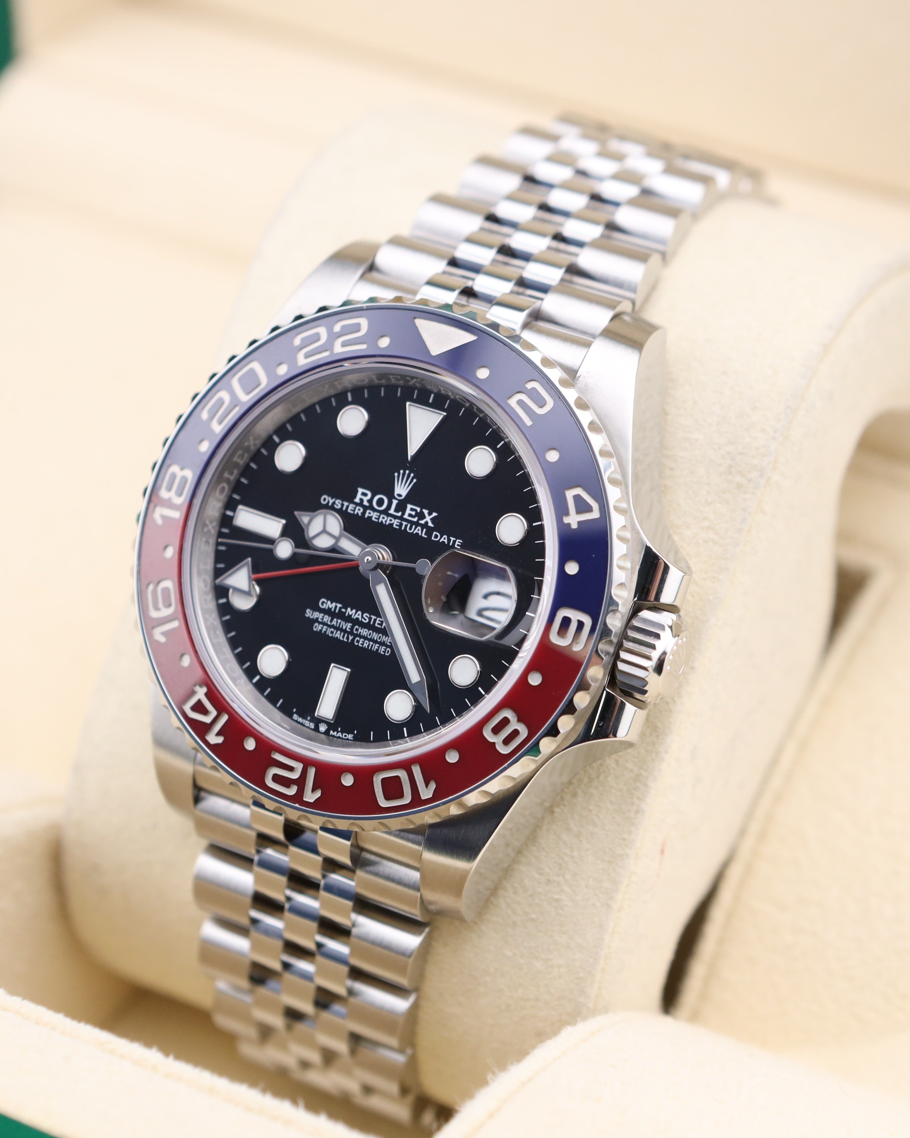 Rolex GMT-Master II Pepsi on Jubilee 126710BLRO - 2025