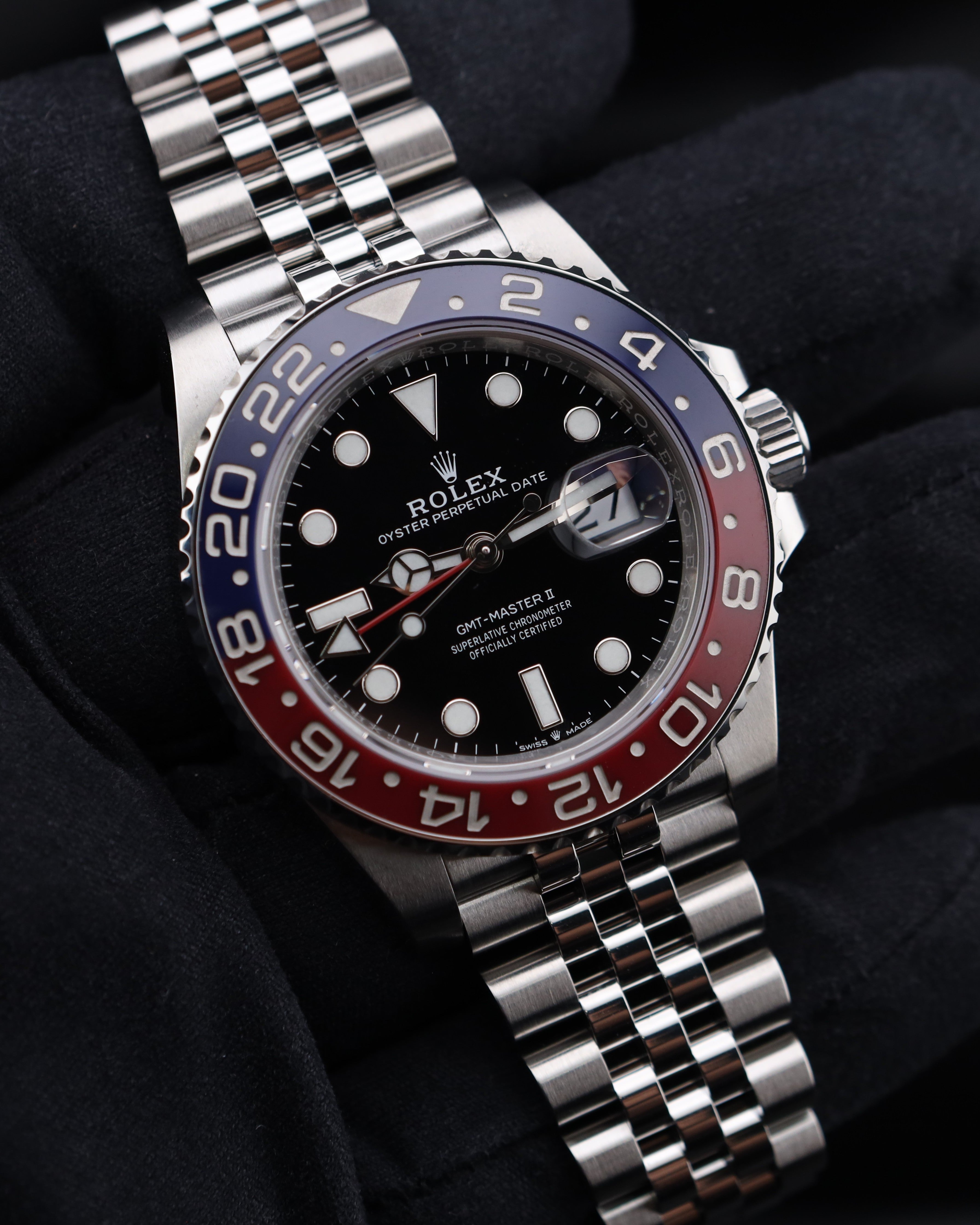 Rolex GMT-Master II Pepsi on Jubilee 126710BLRO - 2025