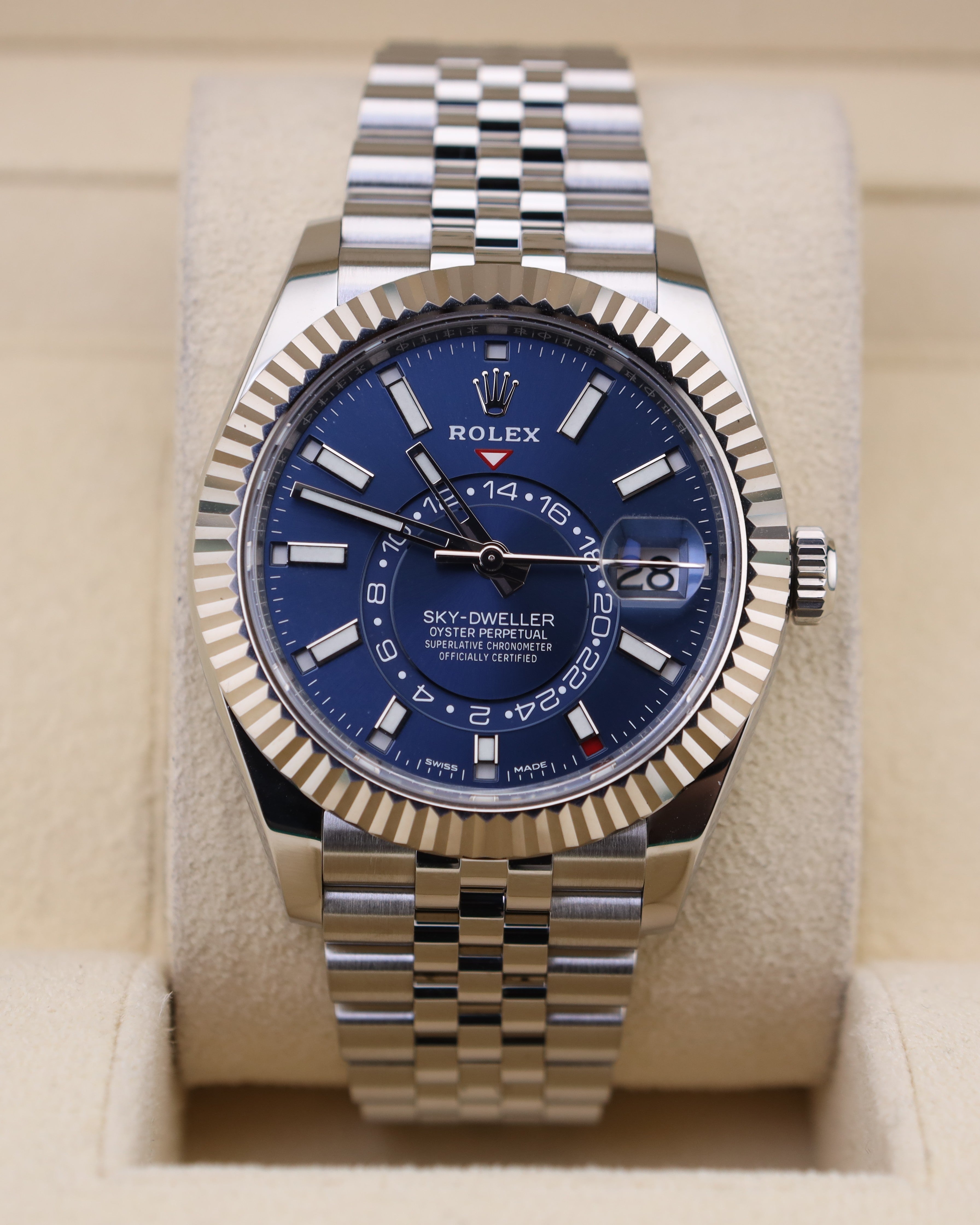 Rolex Sky-Dweller Blue Dial on Jubilee 326934 – MVP Jewelers Miami