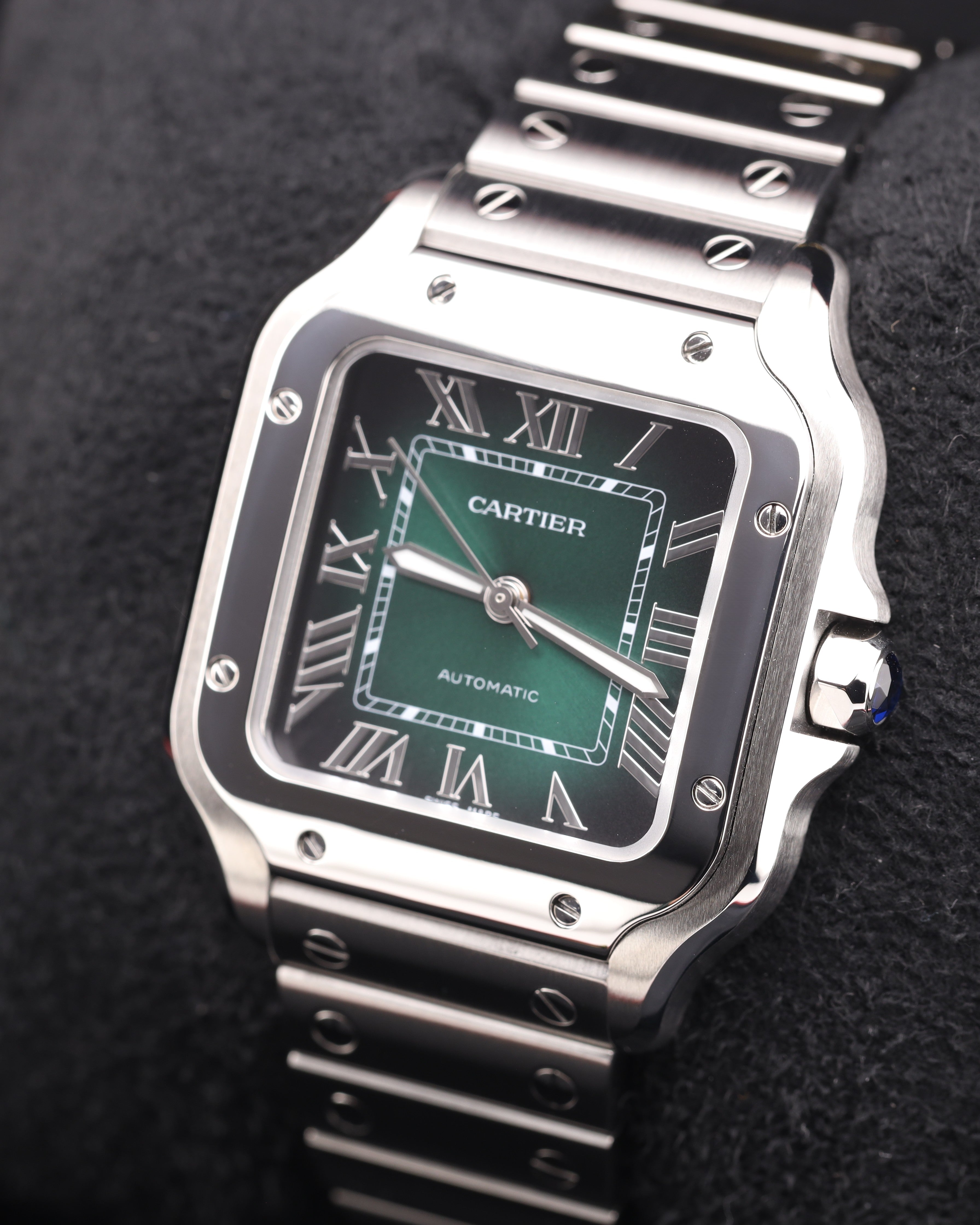 Cartier - Santos de Cartier - Green Dial Full Set 2025