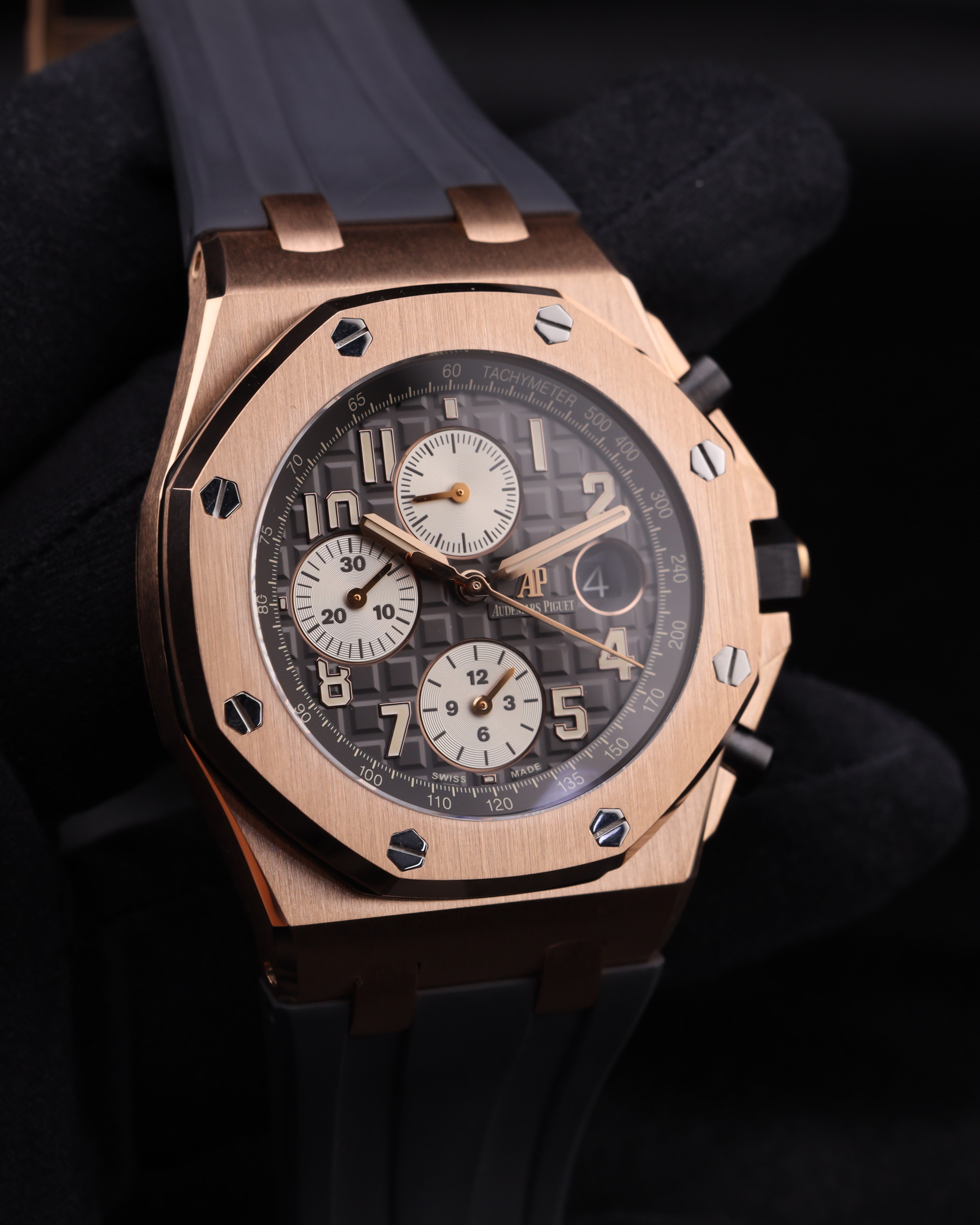 Audemars Piguet Royal Oak Offshore Chronograph Half Brick Rhoudium/Grey Dial Rose Gold 26470OR - 2018