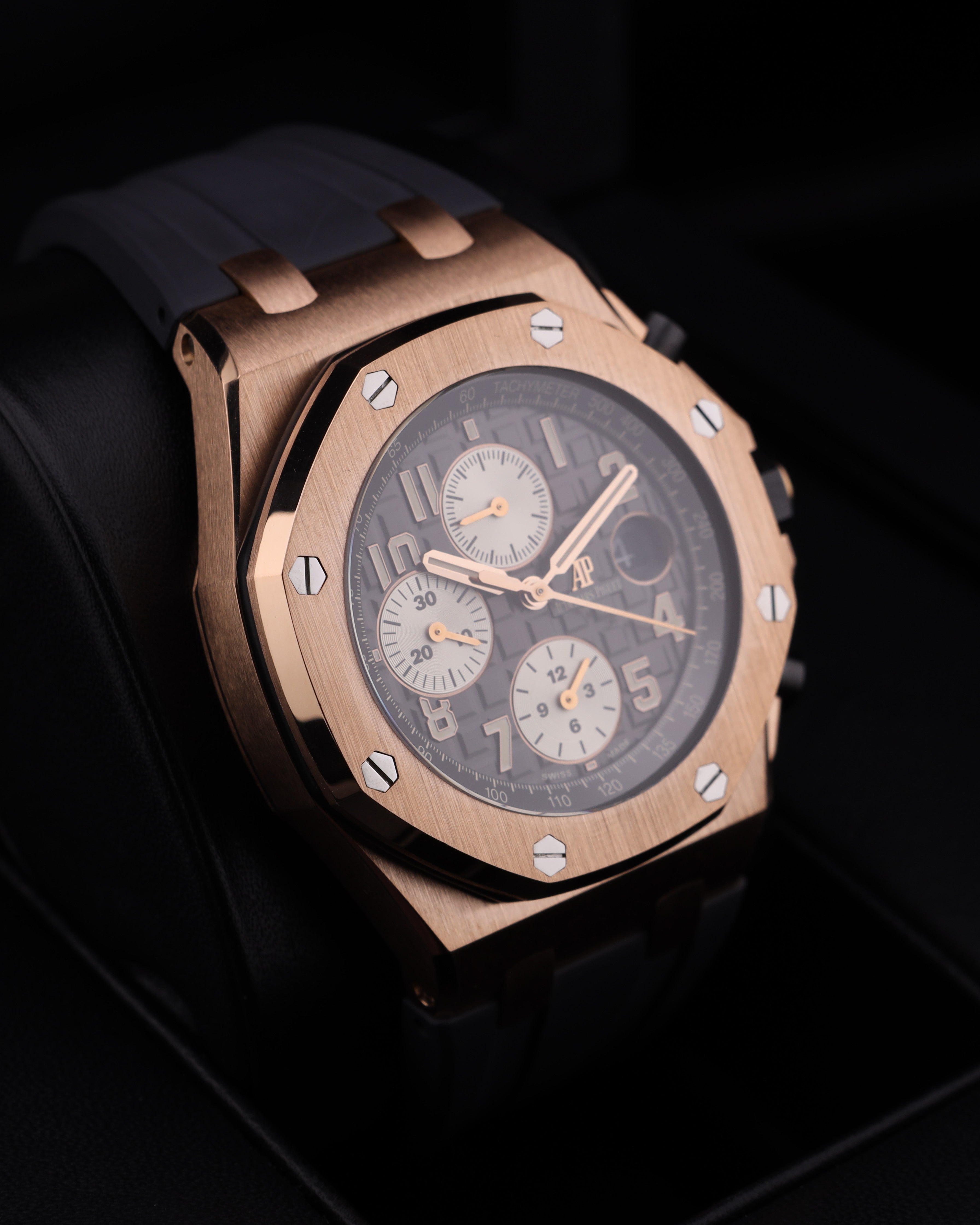 Audemars Piguet Royal Oak Offshore Chronograph Half Brick Rhoudium/Grey Dial Rose Gold 26470OR - 2018