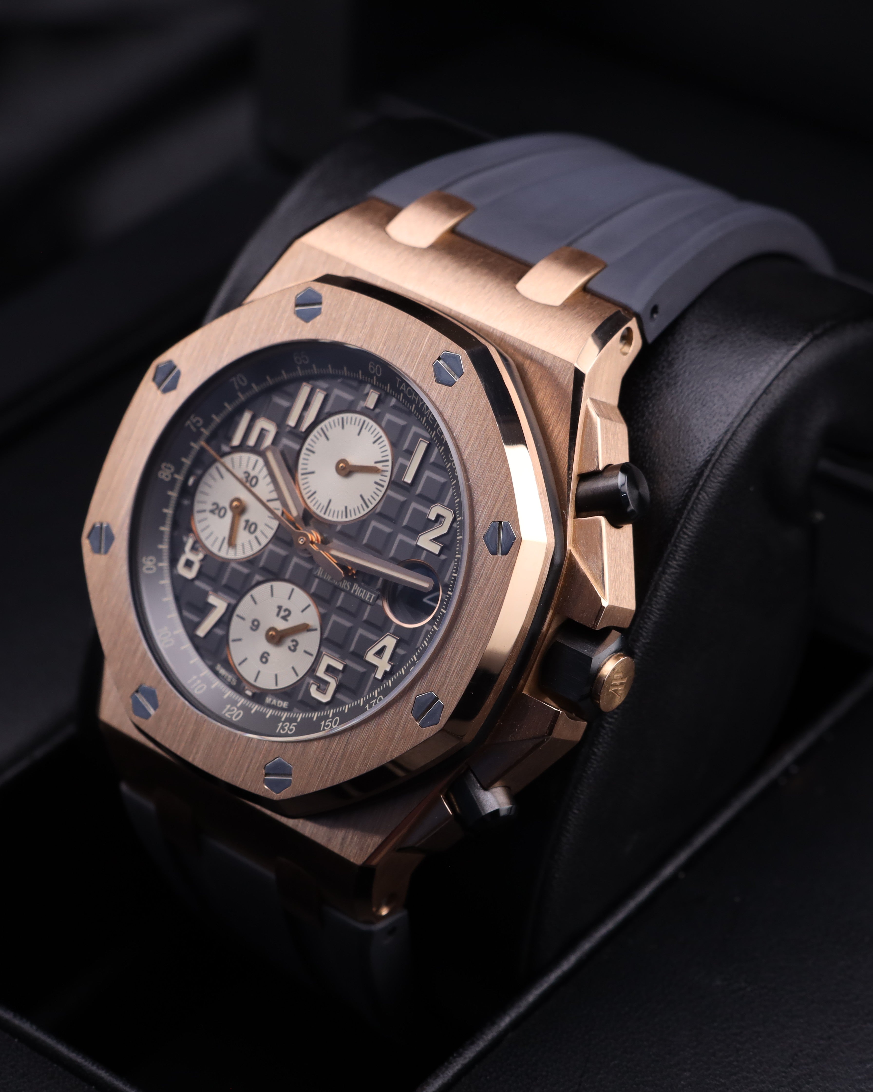 Audemars Piguet Royal Oak Offshore Chronograph Half Brick Rhoudium/Grey Dial Rose Gold 26470OR - 2018