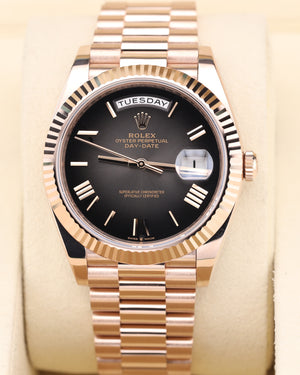 Rolex Day-Date Slate/Black Ombre Rose Gold Presidential 228235
