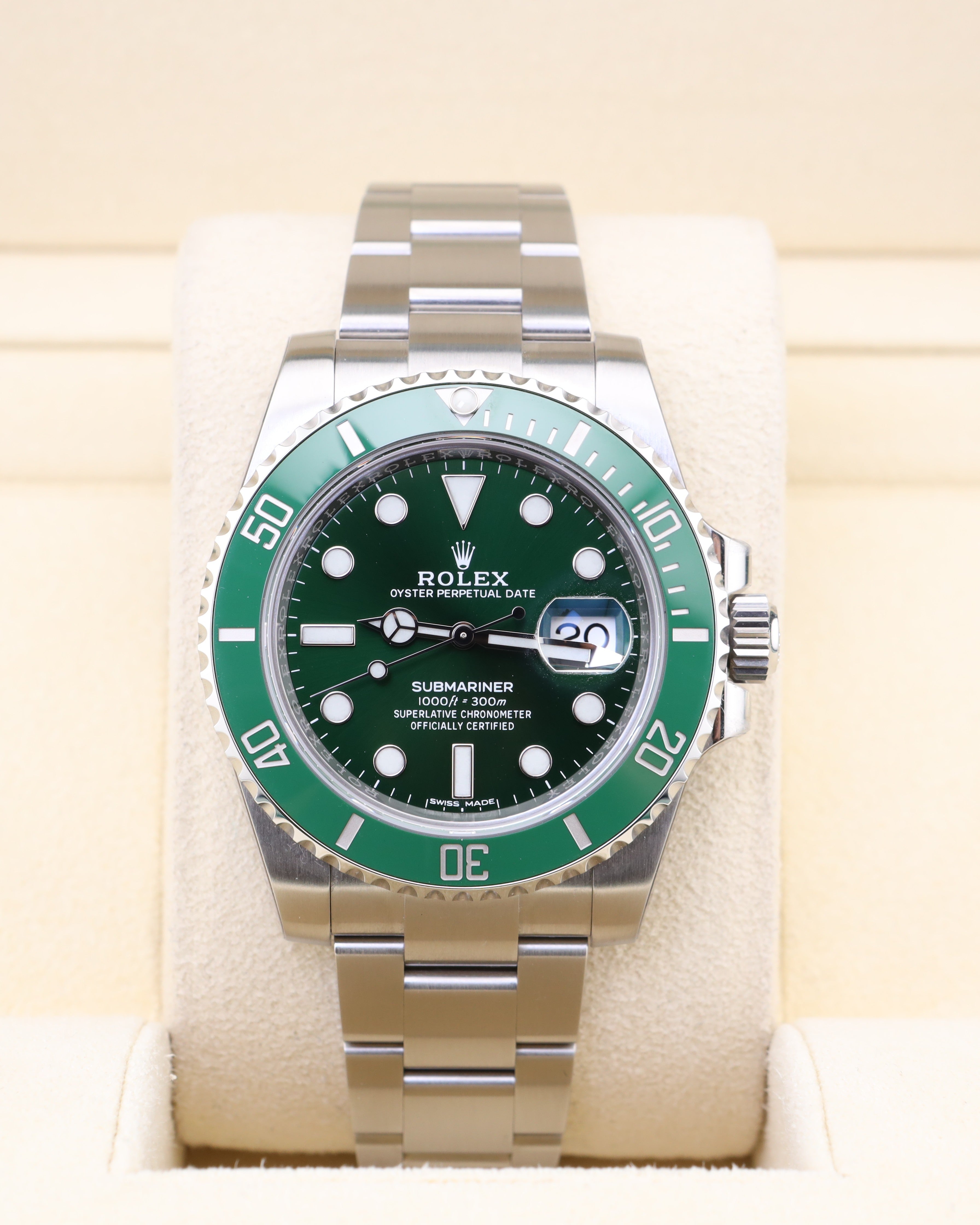 Rolex Submariner Date Hulk 116610LV - 2019 Factory Stickers