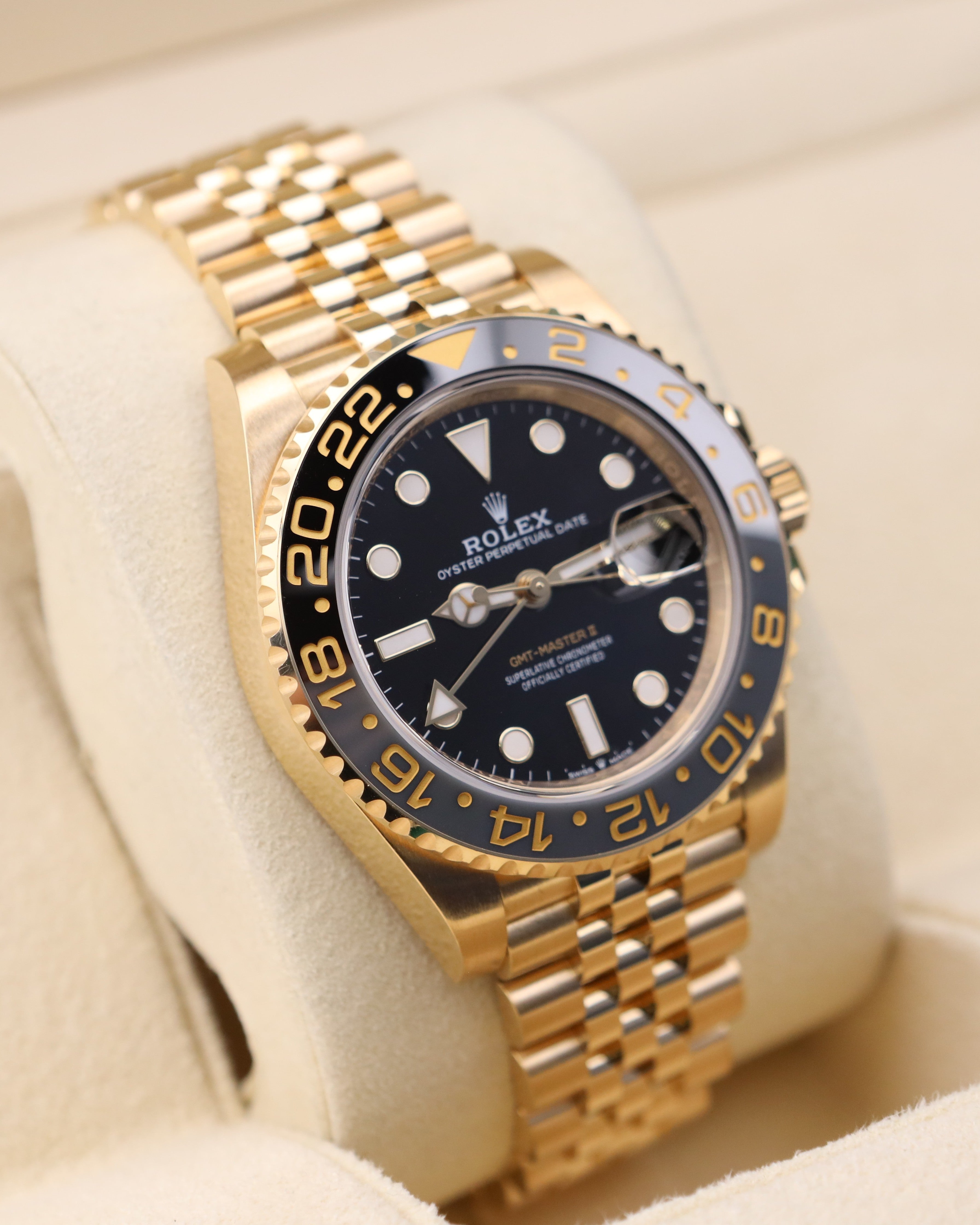 Rolex GMT-Master II Black Dial 18K Gold Jubilee 126718GRNR