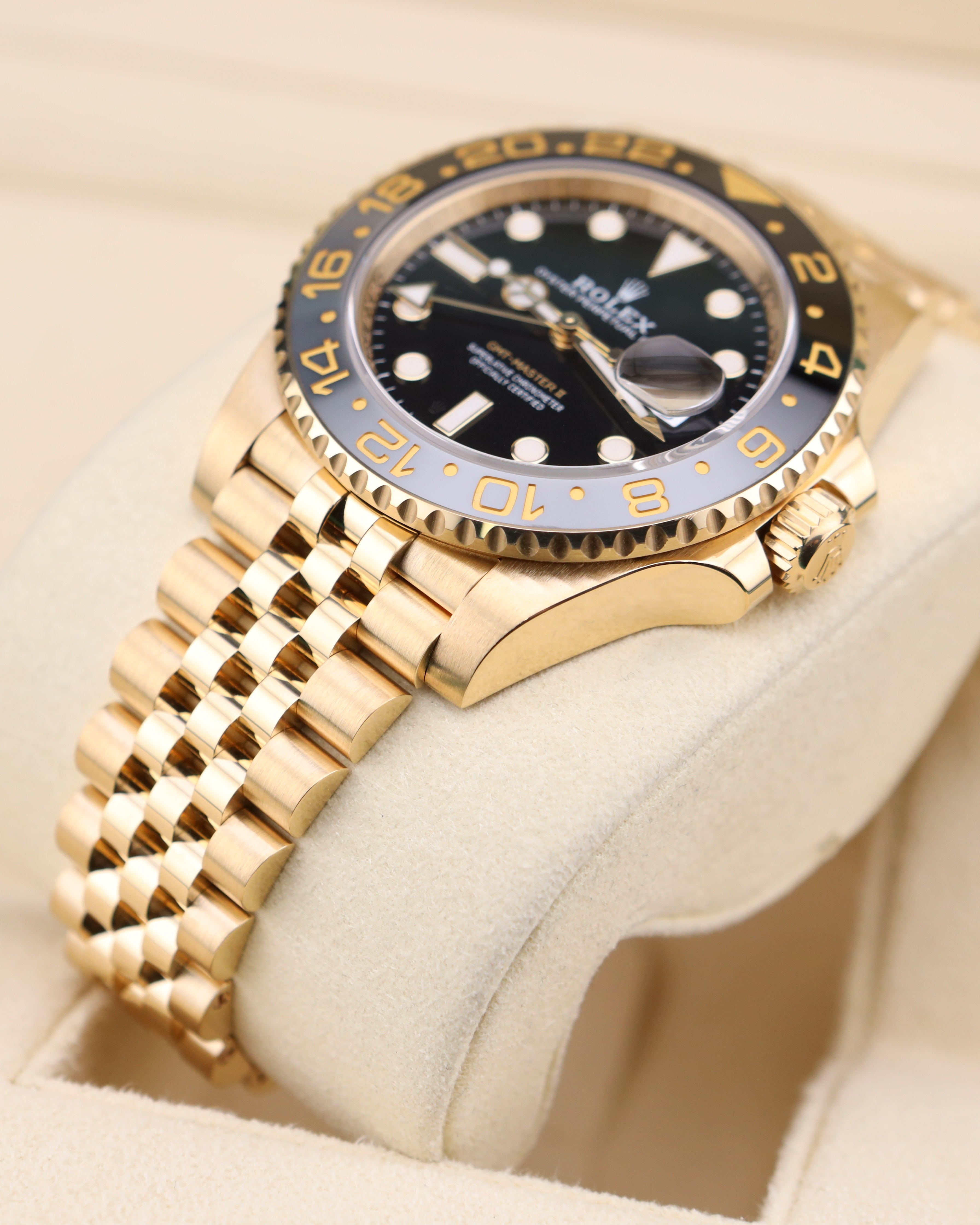 Rolex GMT-Master II Black Dial 18K Gold Jubilee 126718GRNR