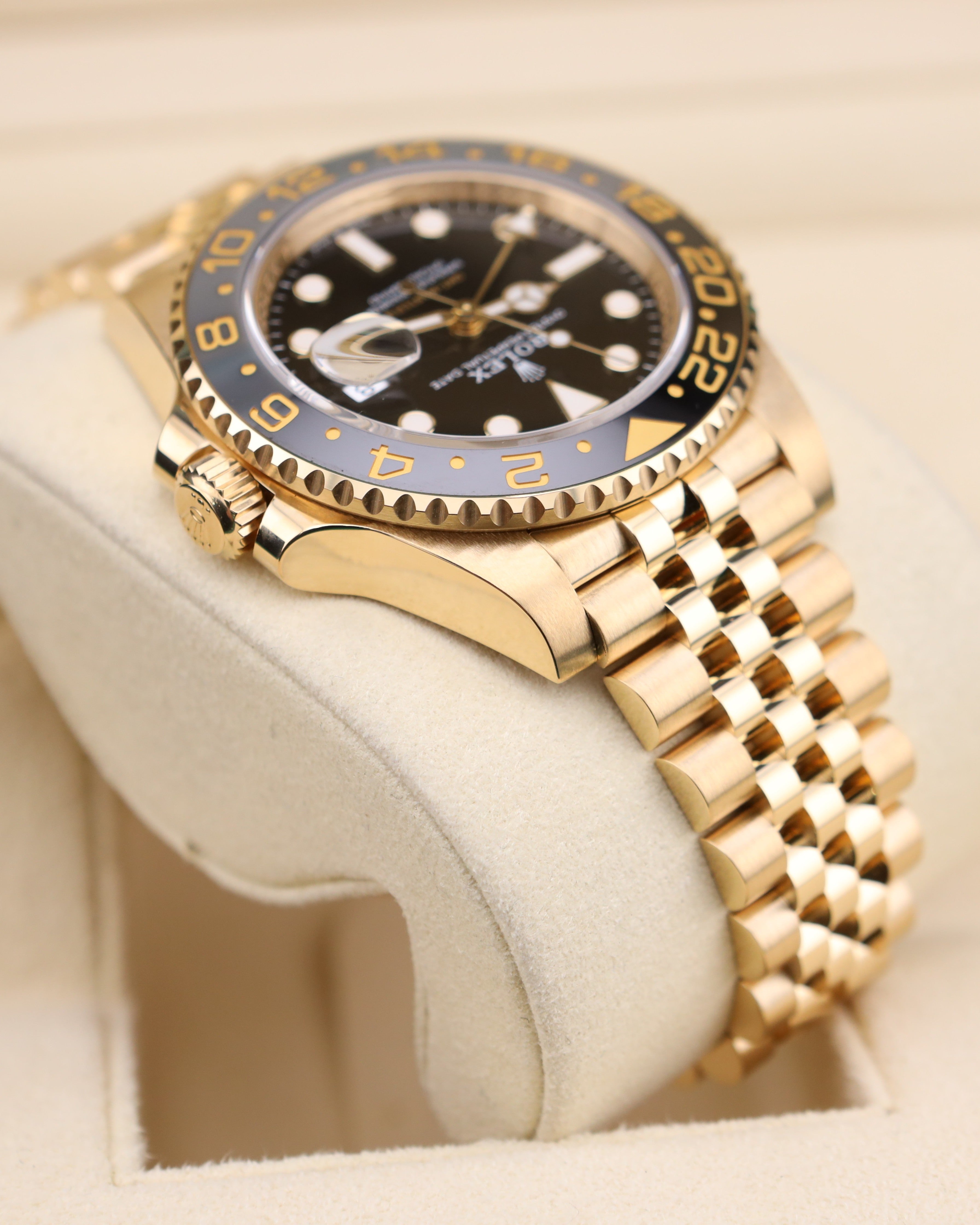 Rolex GMT-Master II Black Dial 18K Gold Jubilee 126718GRNR
