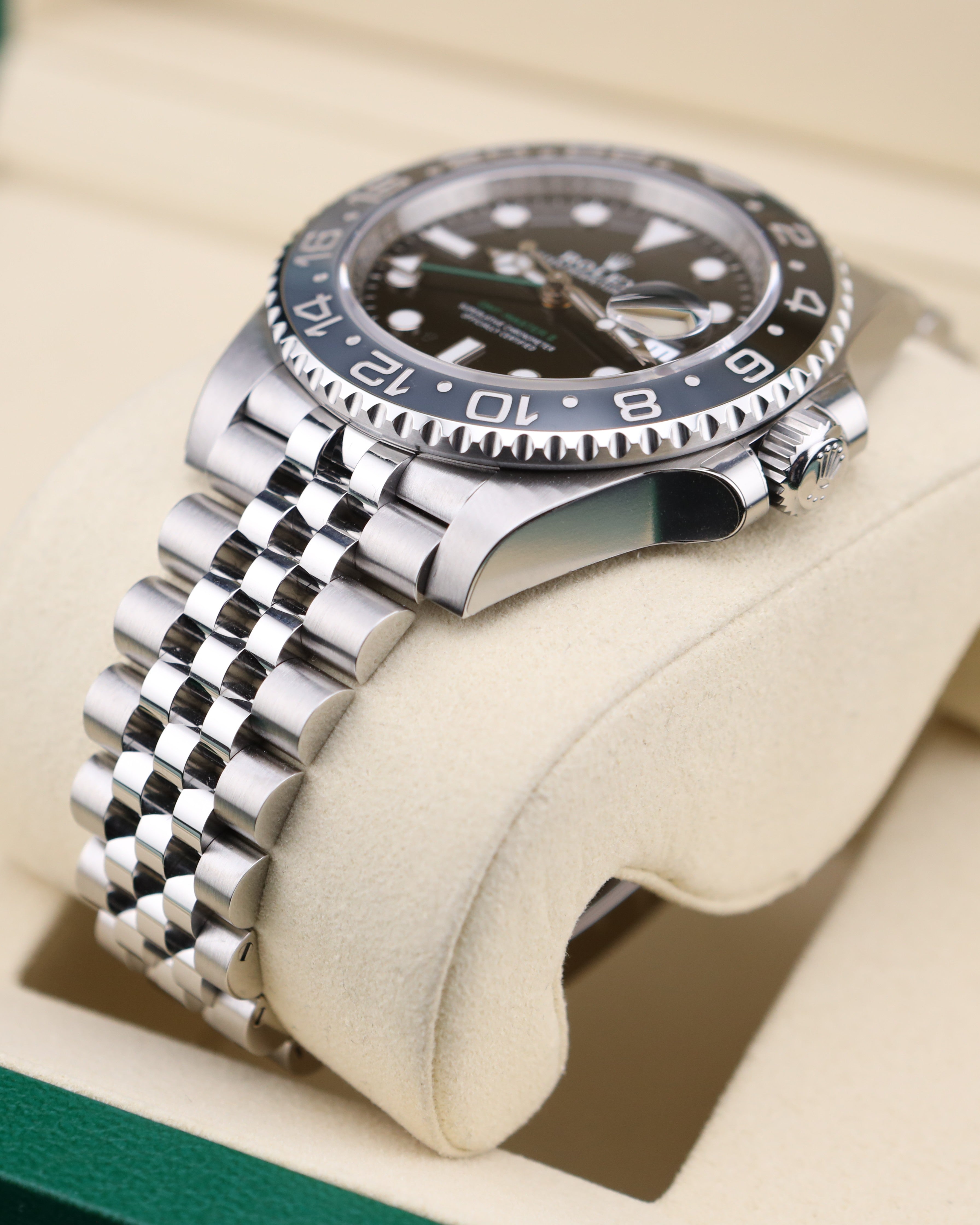 Rolex GMT-Master II Bruce Wayne on Jubilee 126710GRNR - 2025 Factory Stickers