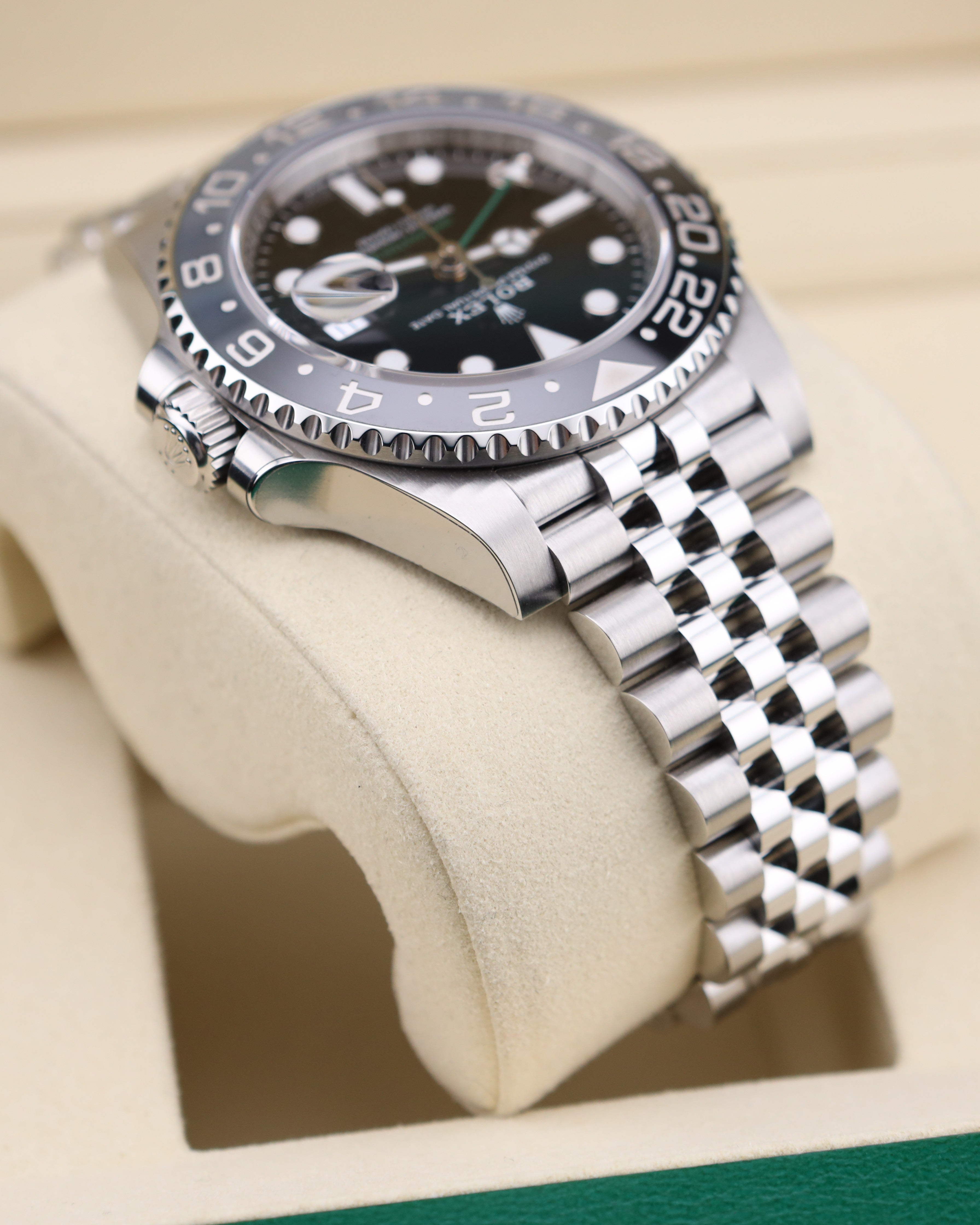Rolex GMT-Master II Bruce Wayne on Jubilee 126710GRNR - 2025 Factory Stickers