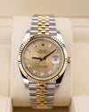 Rolex Datejust 41 Champagne Diamond Dial Two Tone Jubilee 126333  - 2024