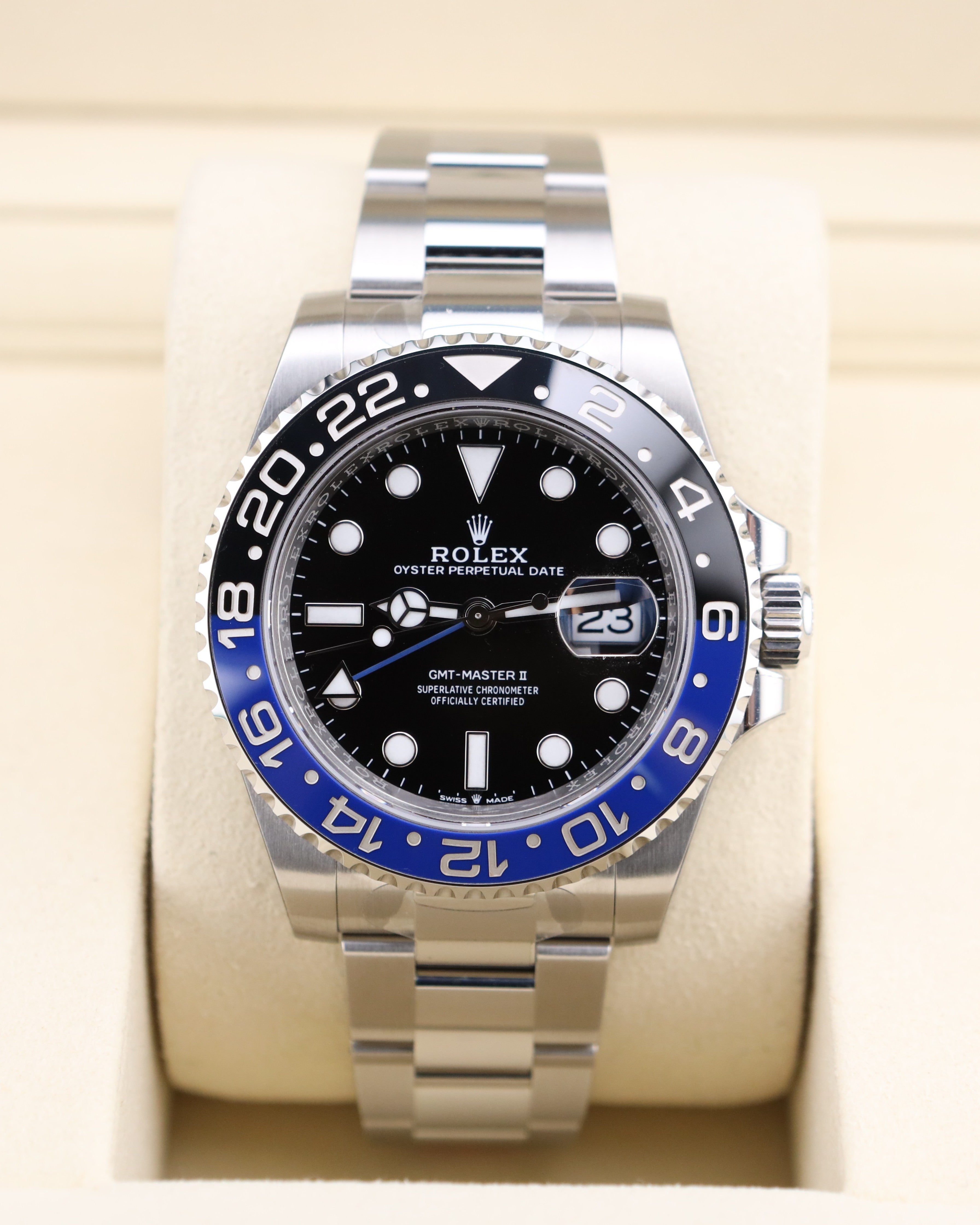 Rolex GMT-Master II Batman on Oyster 126710BLNR - 2025