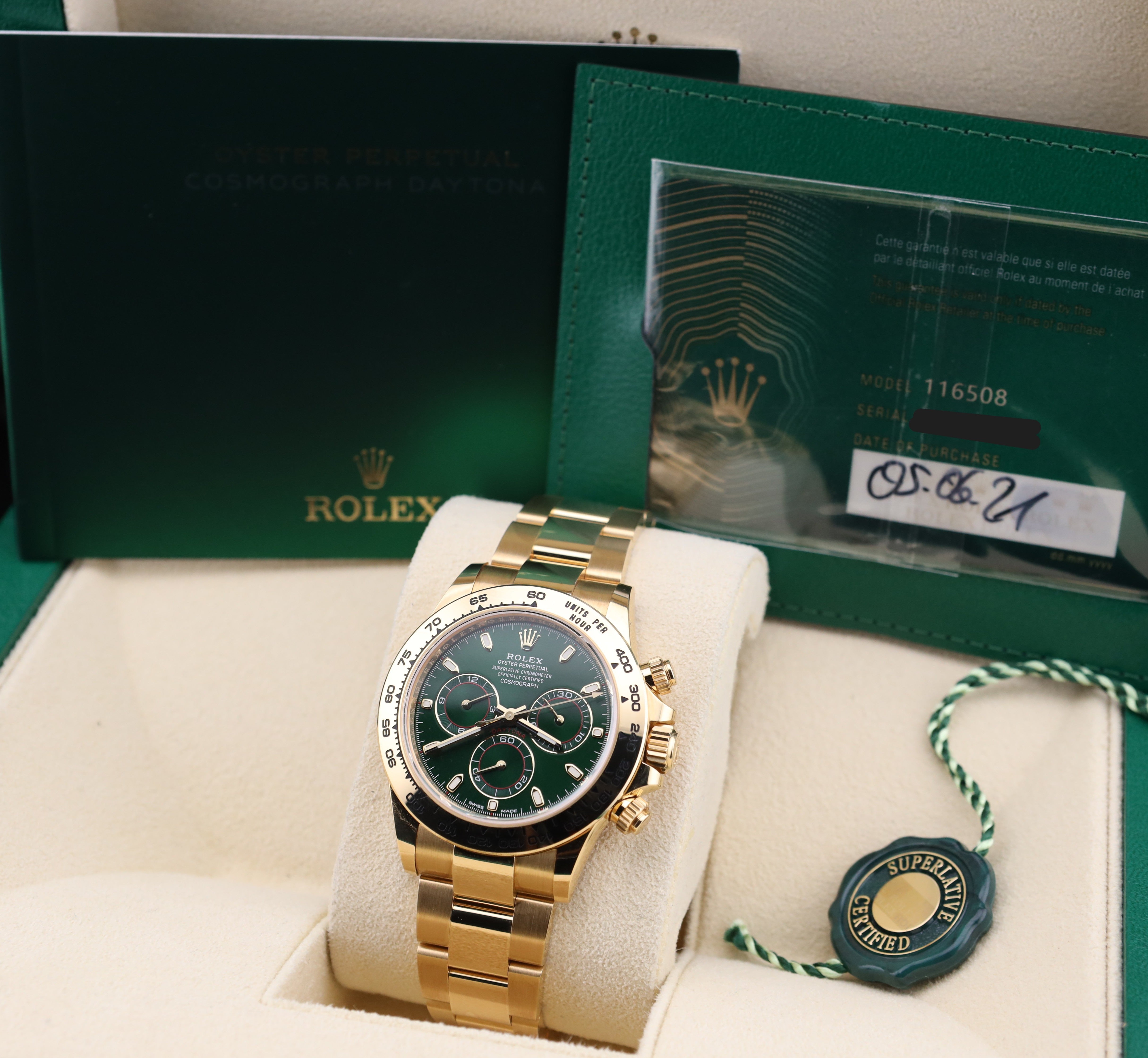 Rolex Daytona John Mayer Green Dial 116508 – MVP Jewelers Miami
