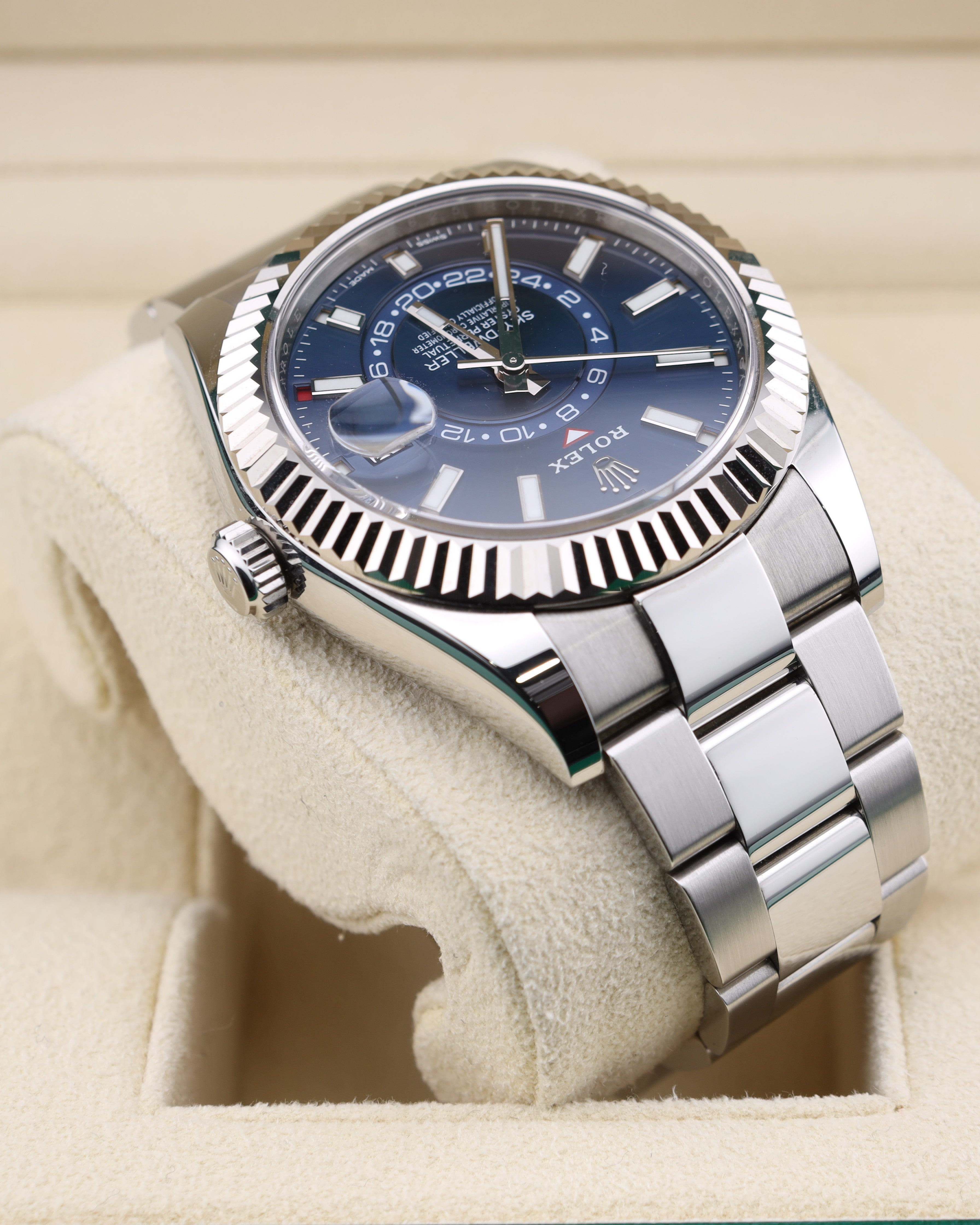 Rolex Sky-Dweller Blue Dial on Oyster 326934 – MVP Jewelers Miami