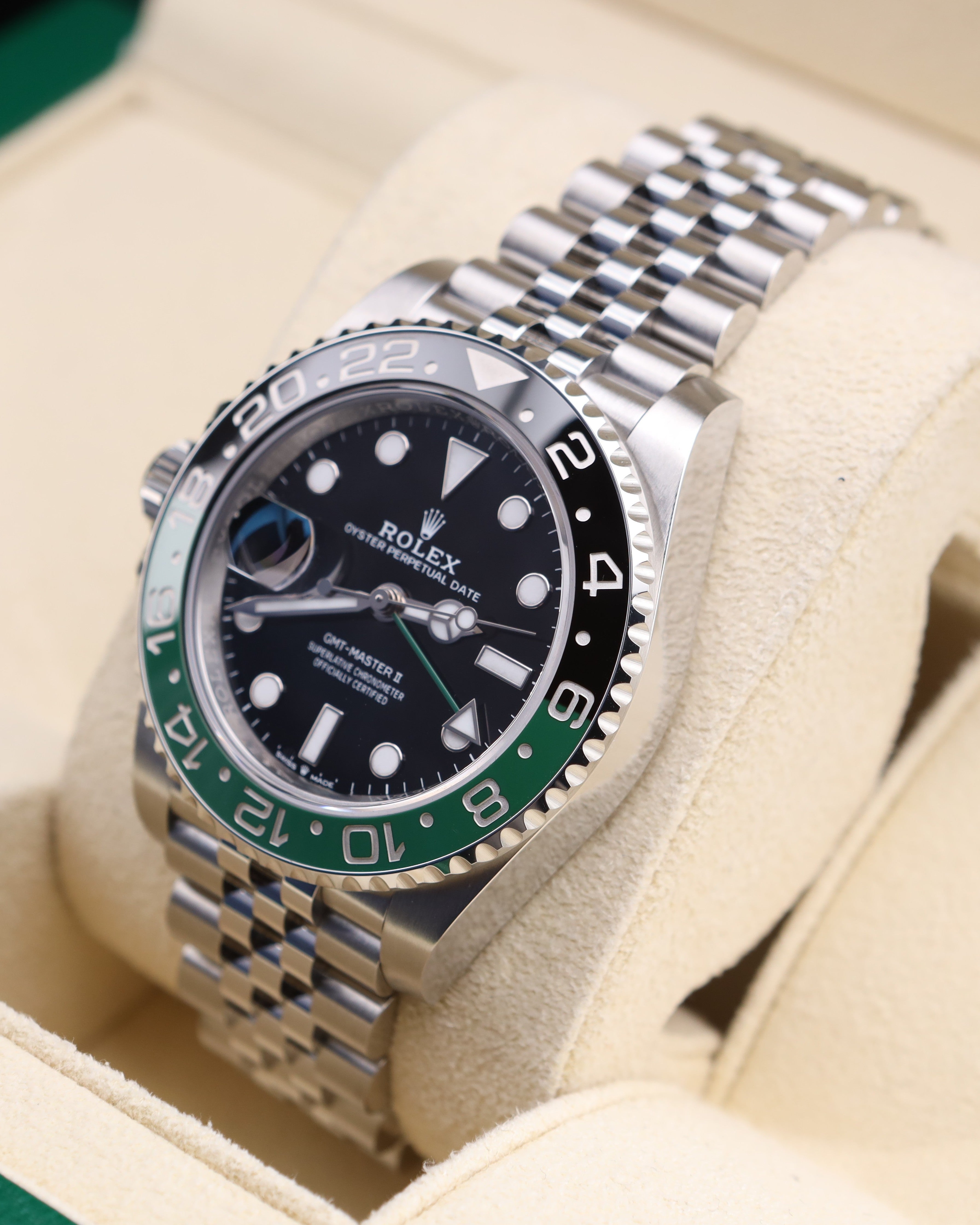 Rolex GMT-Master II Sprite Jubilee 126720VTNR Lefty Green