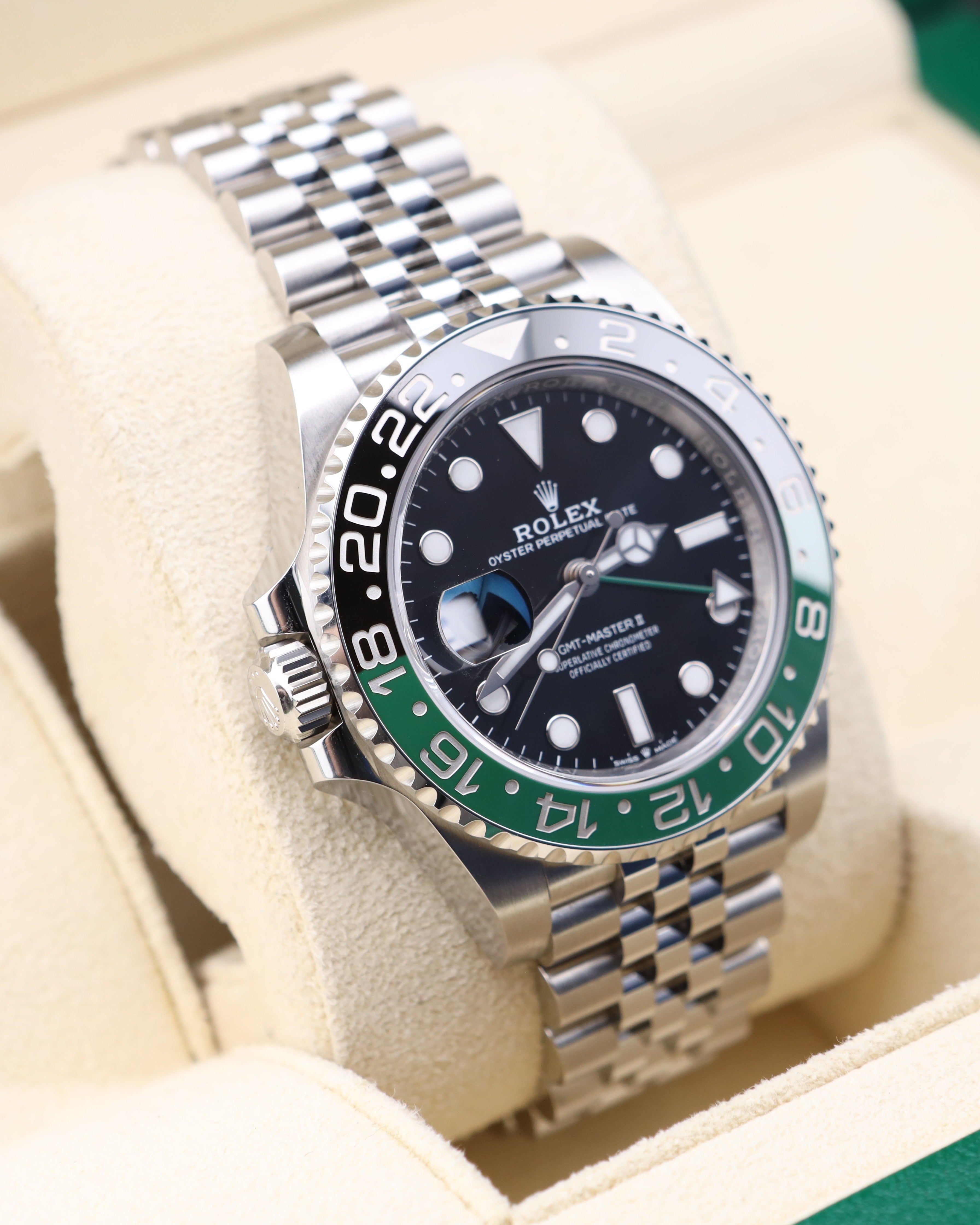Rolex GMT-Master II Sprite Jubilee 126720VTNR Lefty Green