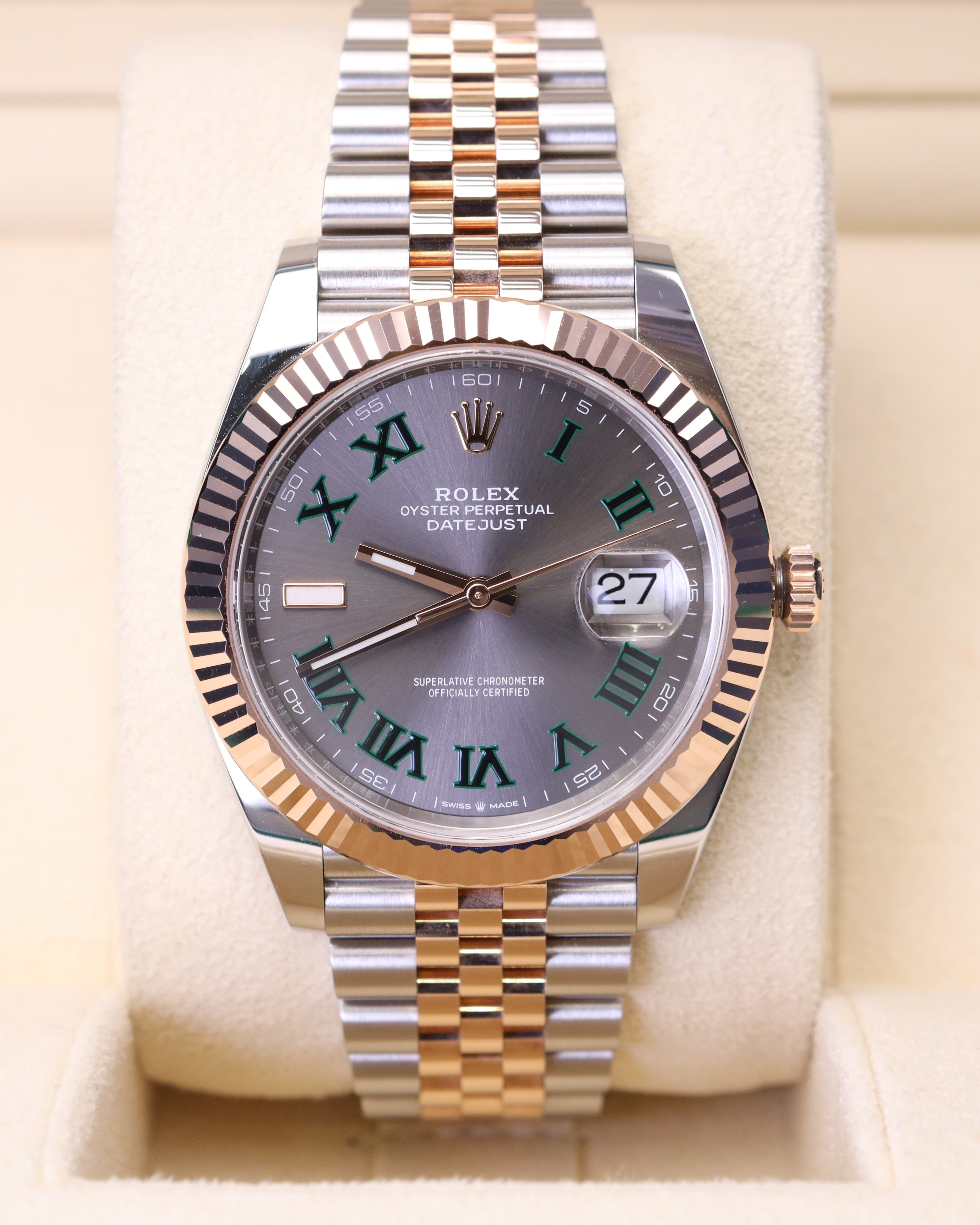 Rolex Datejust 41 Rose Gold Wimbledon on Jubilee 126331 – MVP