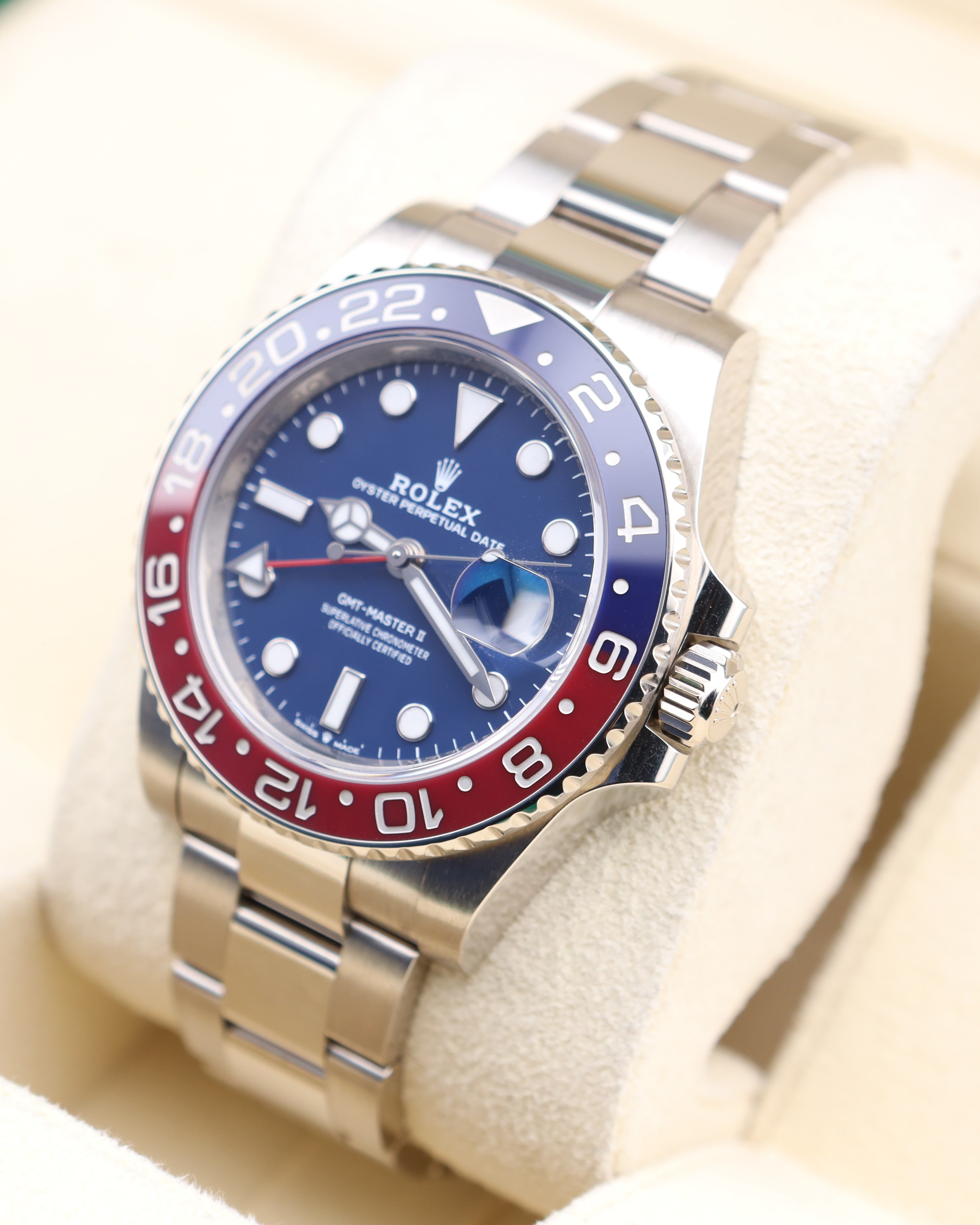 Rolex GMT-Master II Blue Dial White Gold Pepsi 126719BLRO