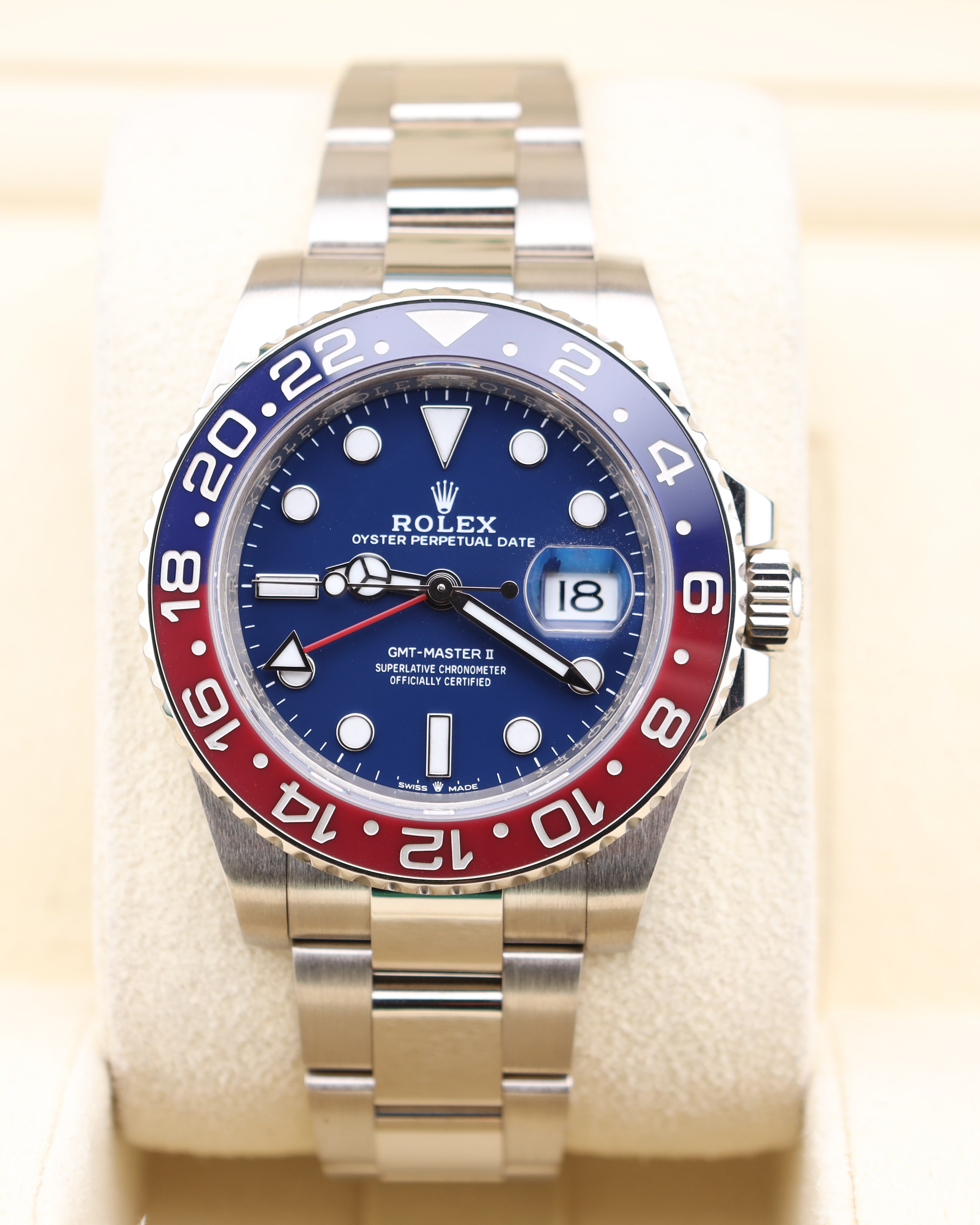 Rolex GMT-Master II Blue Dial White Gold Pepsi 126719BLRO