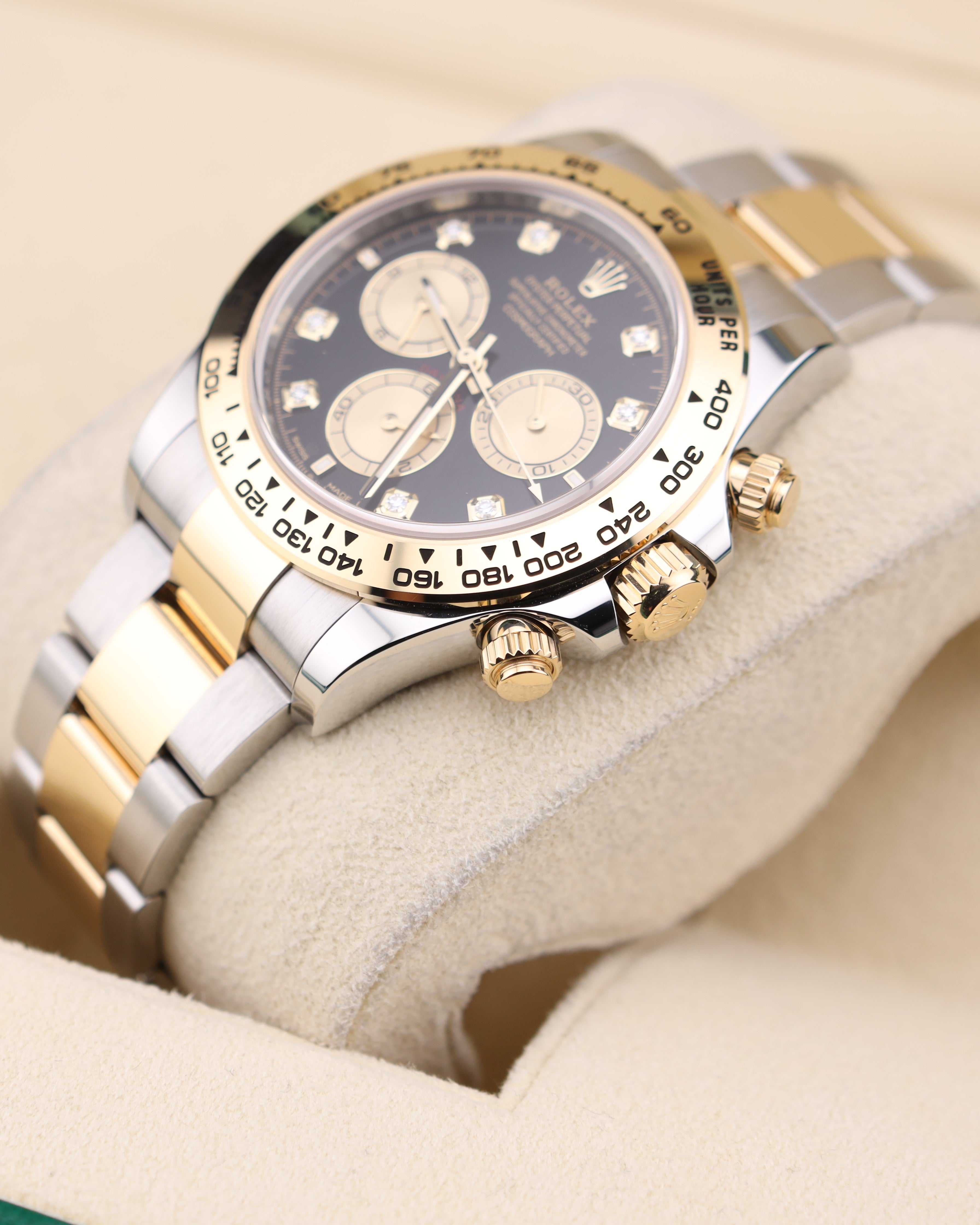 Rolex Daytona Black Diamond Dial Two Tone 126503