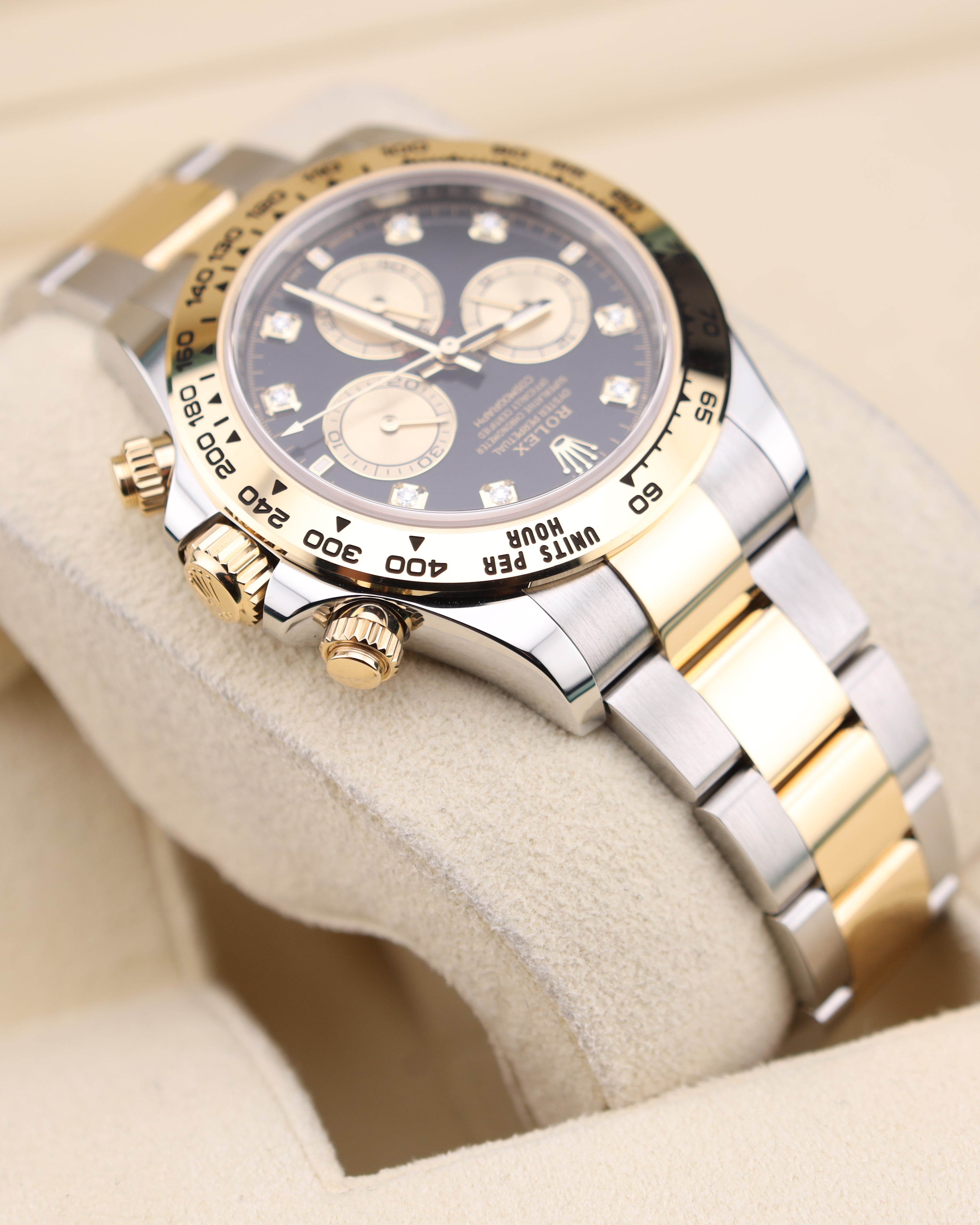 Rolex Daytona Black Diamond Dial Two Tone 126503