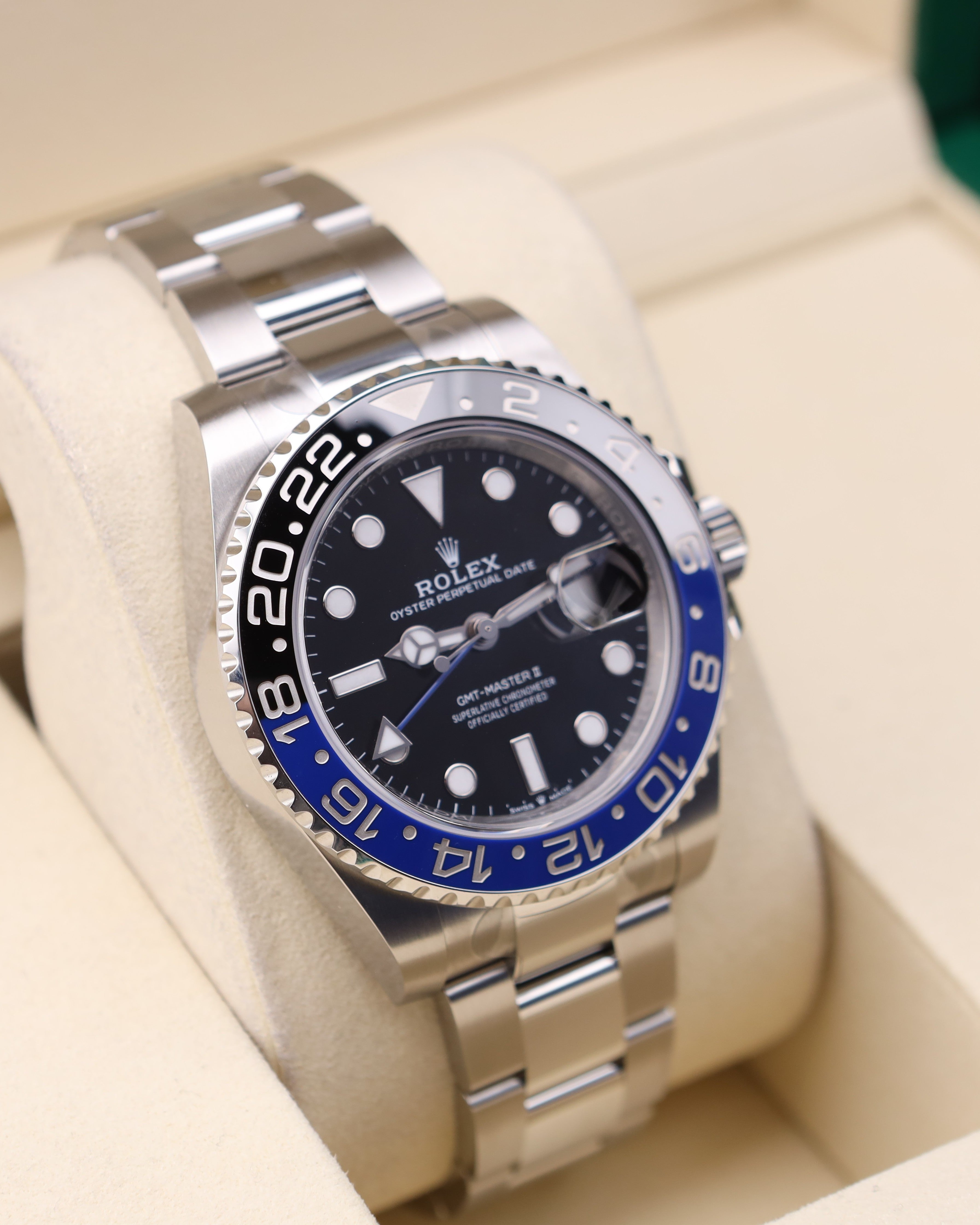 Rolex GMT-Master II Batman on Oyster 126710BLNR