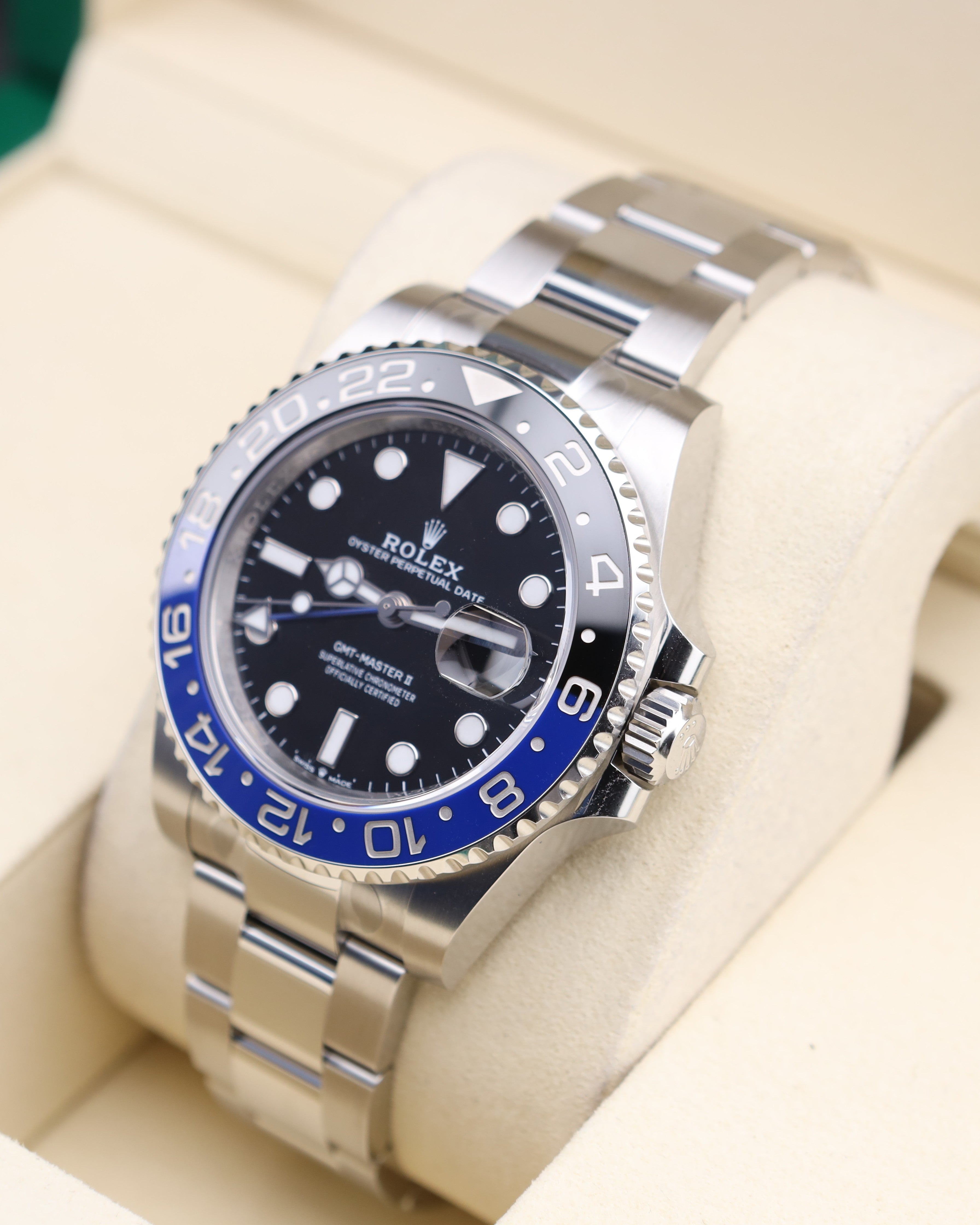 Rolex GMT-Master II Batman on Oyster 126710BLNR