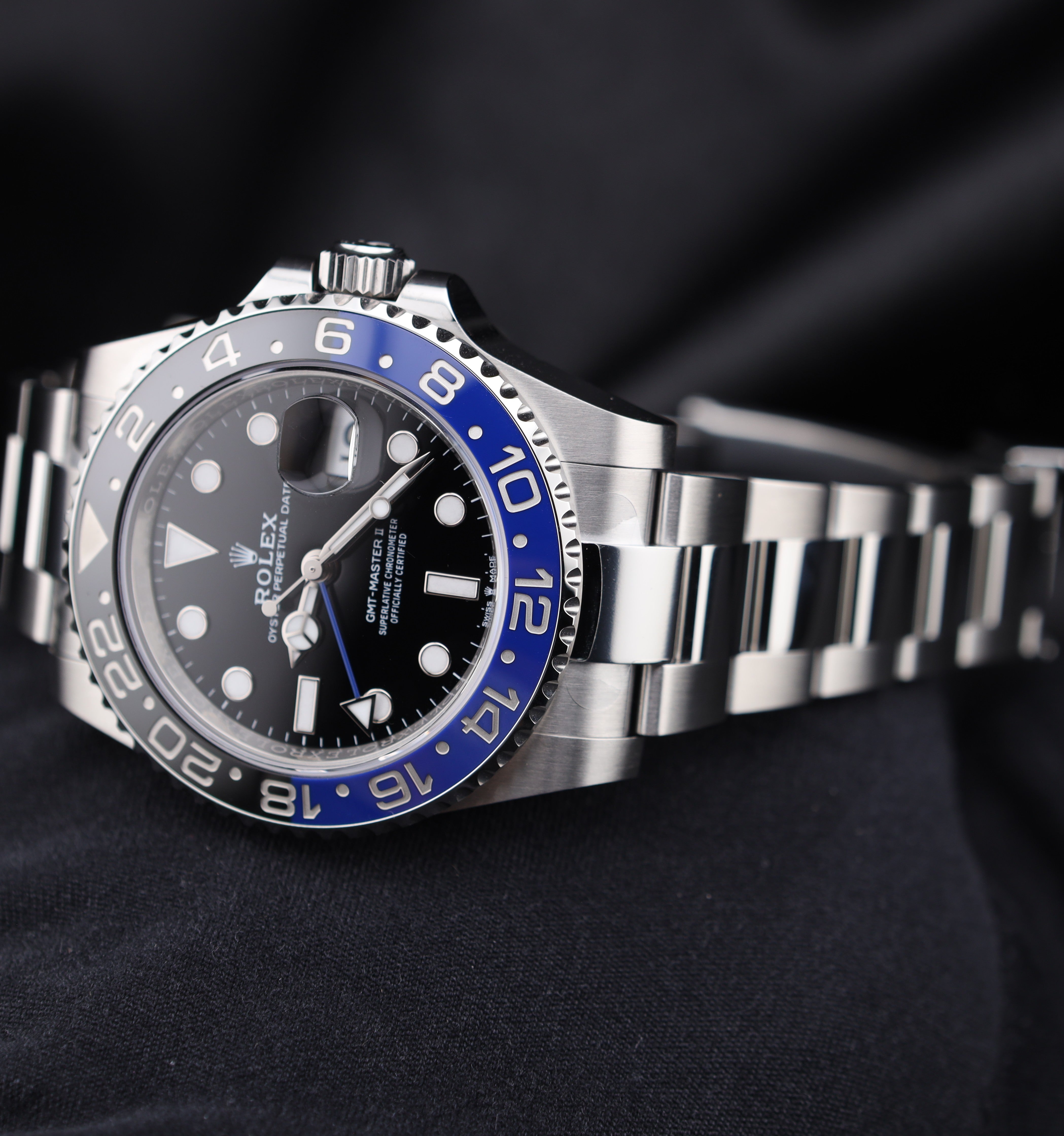 Rolex GMT-Master II Batman on Oyster 126710BLNR
