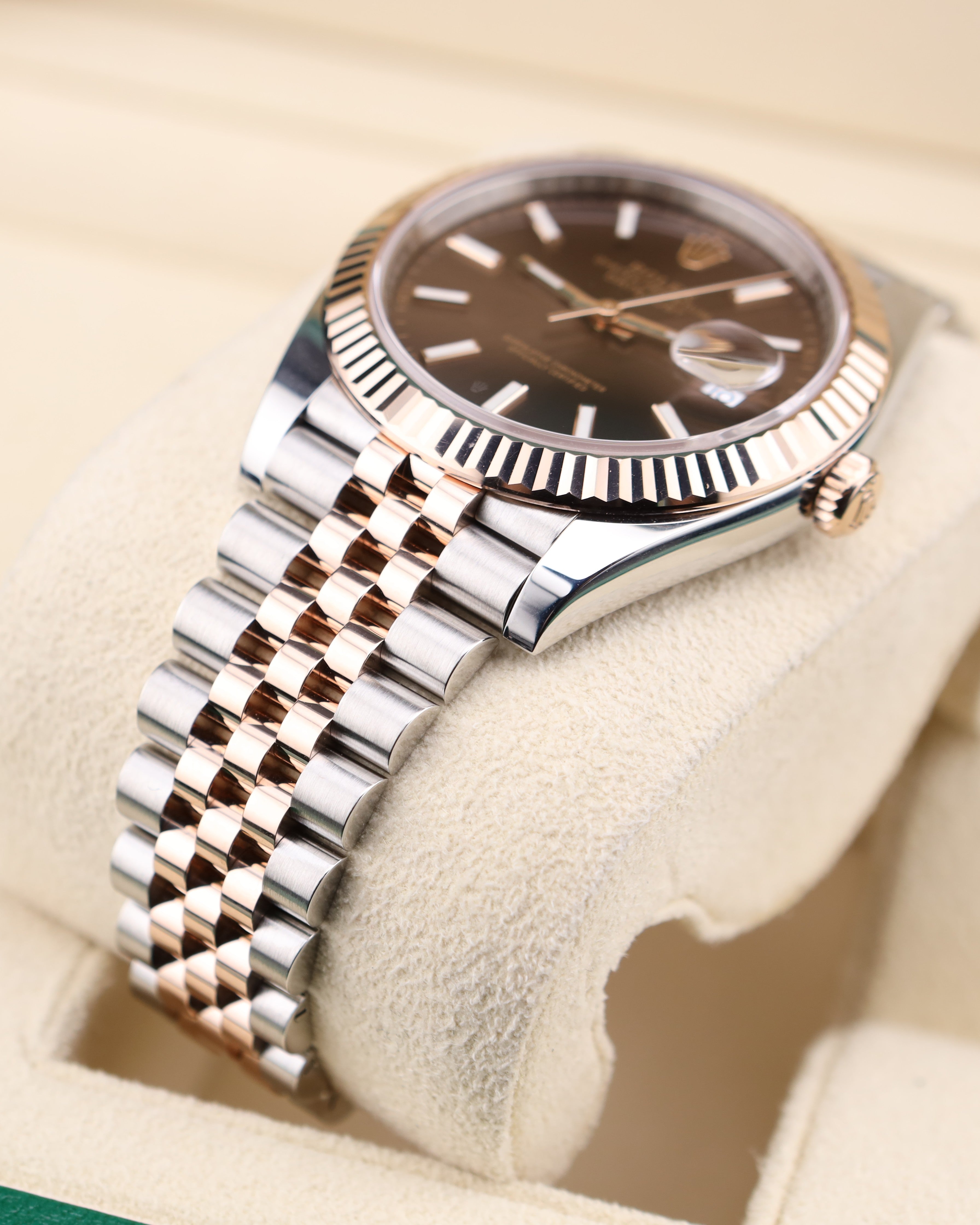 Rolex Datejust 41 Chocolate Stick Dial Two Tone Rosed Gold Jubilee 126331