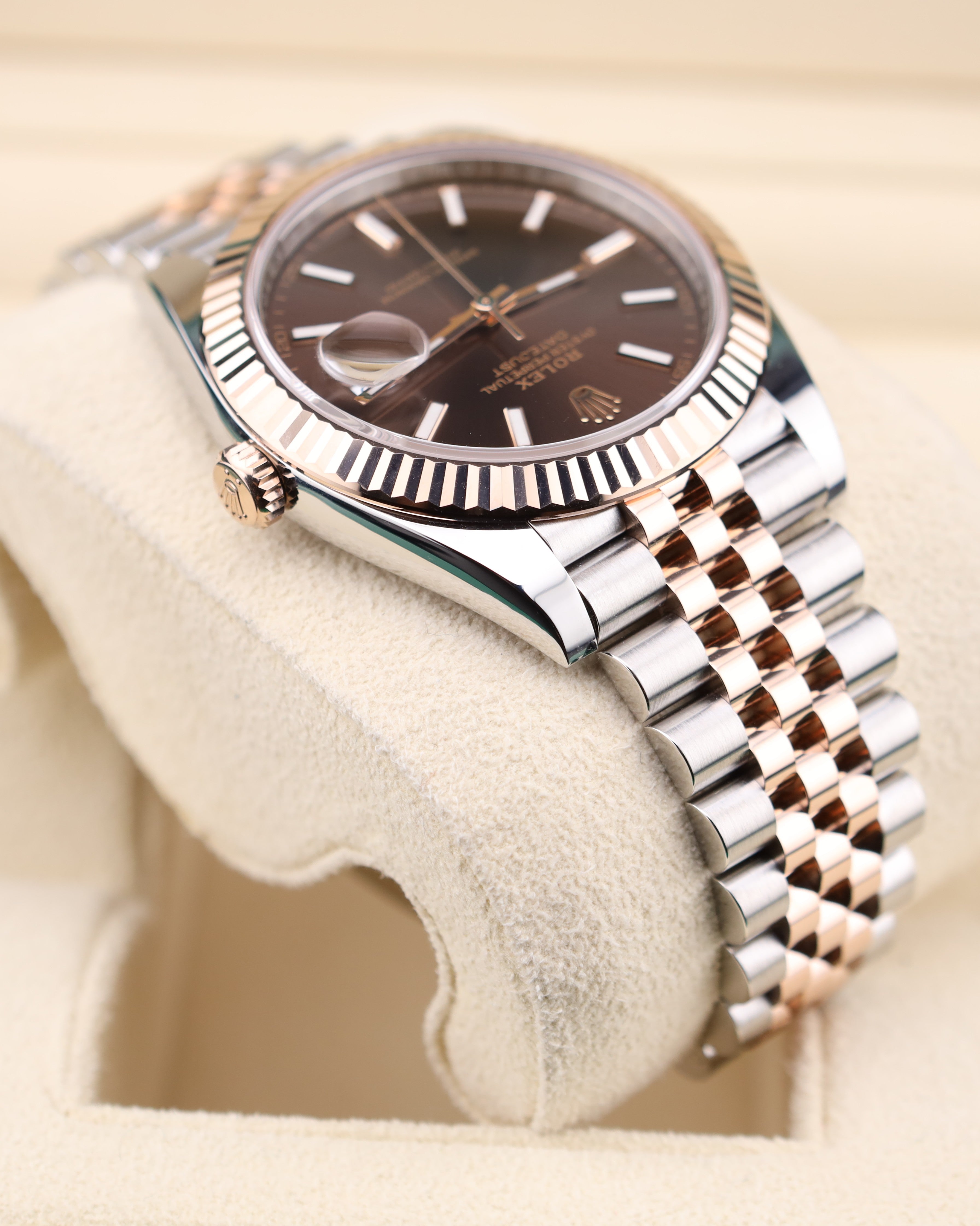 Rolex Datejust 41 Chocolate Stick Dial Two Tone Rosed Gold Jubilee 126331