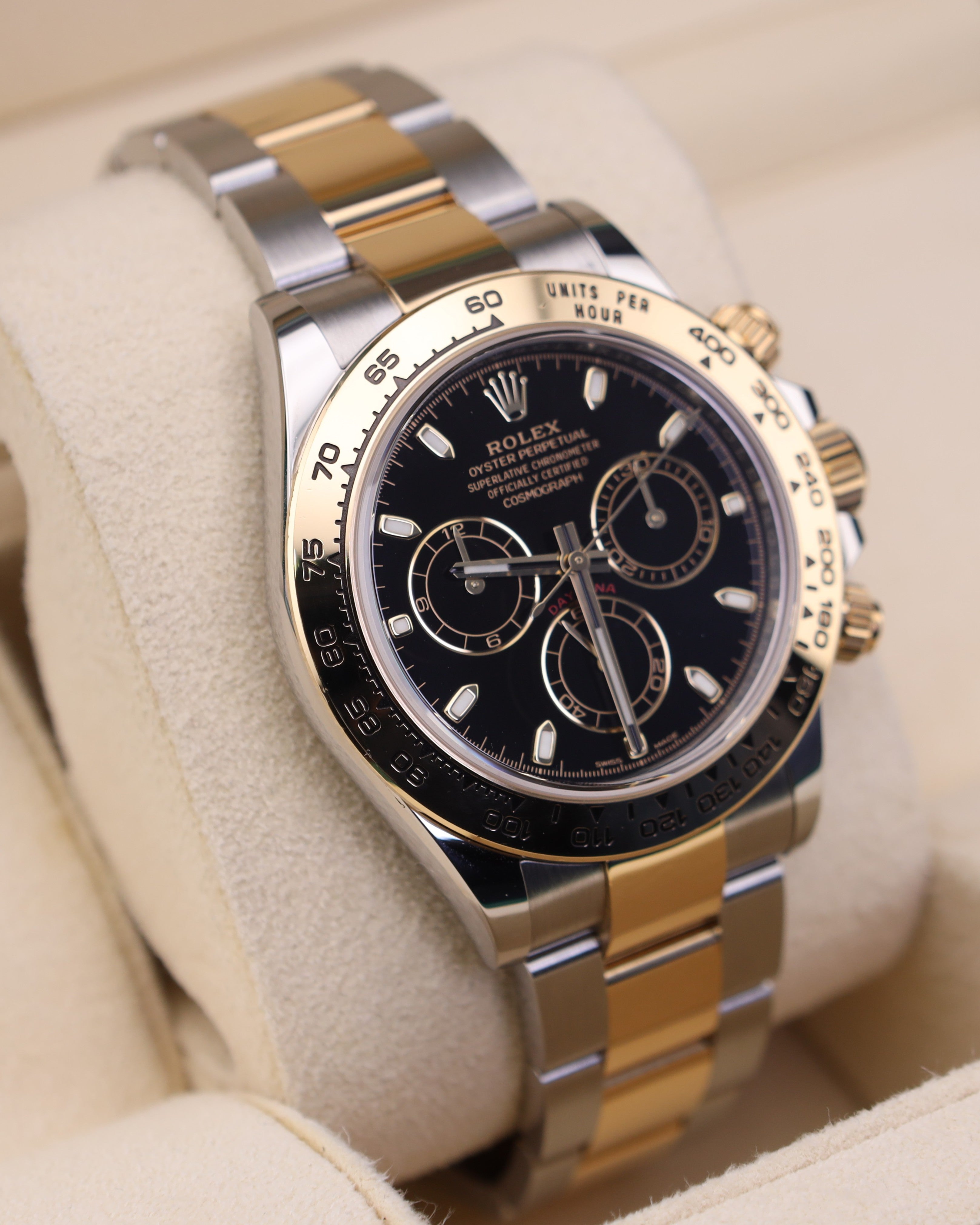 Rolex Daytona Black Dial Two Tone Yellow Gold Oyster 116503 – MVP