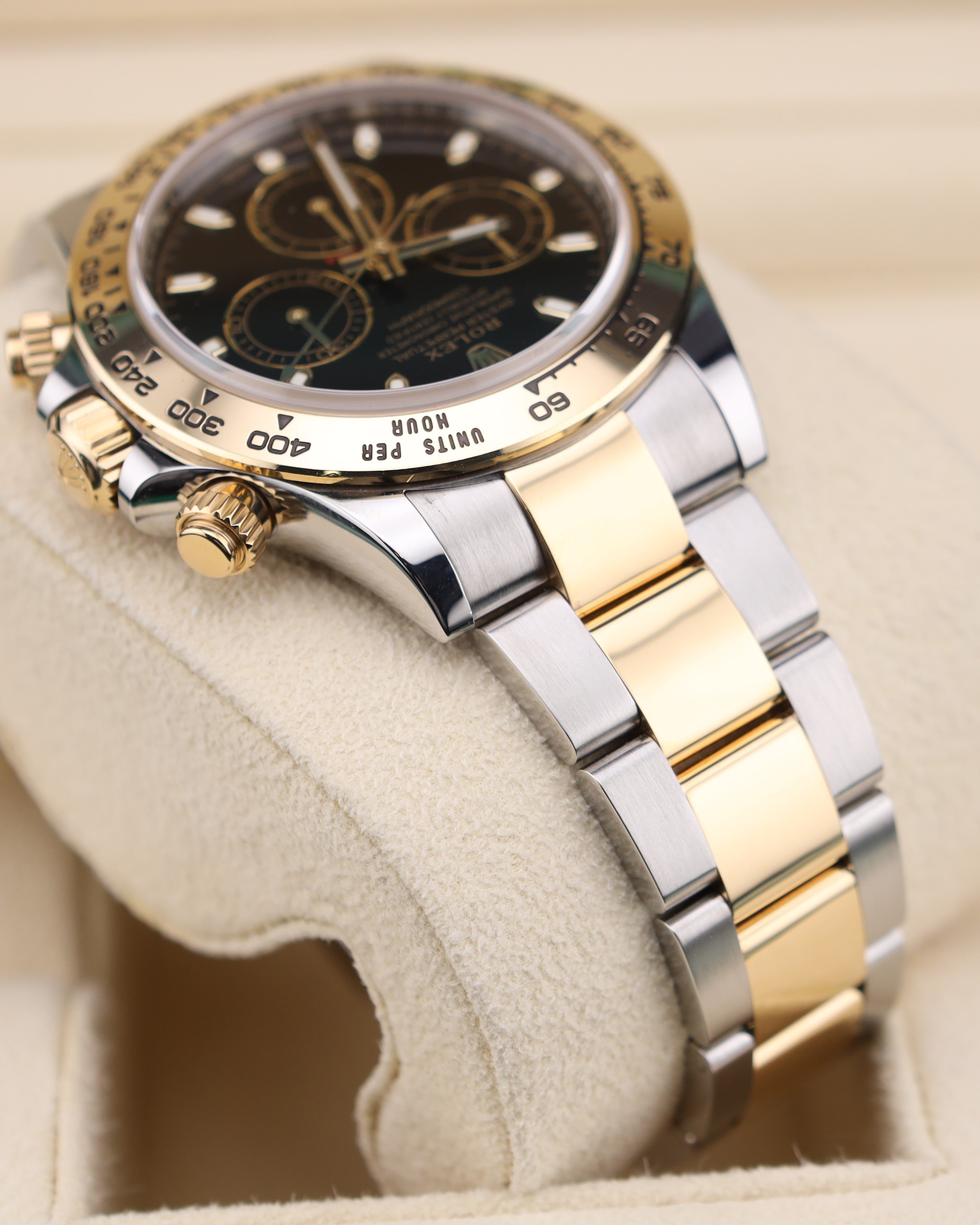 Rolex Daytona Black Dial Two Tone Yellow Gold Oyster 116503