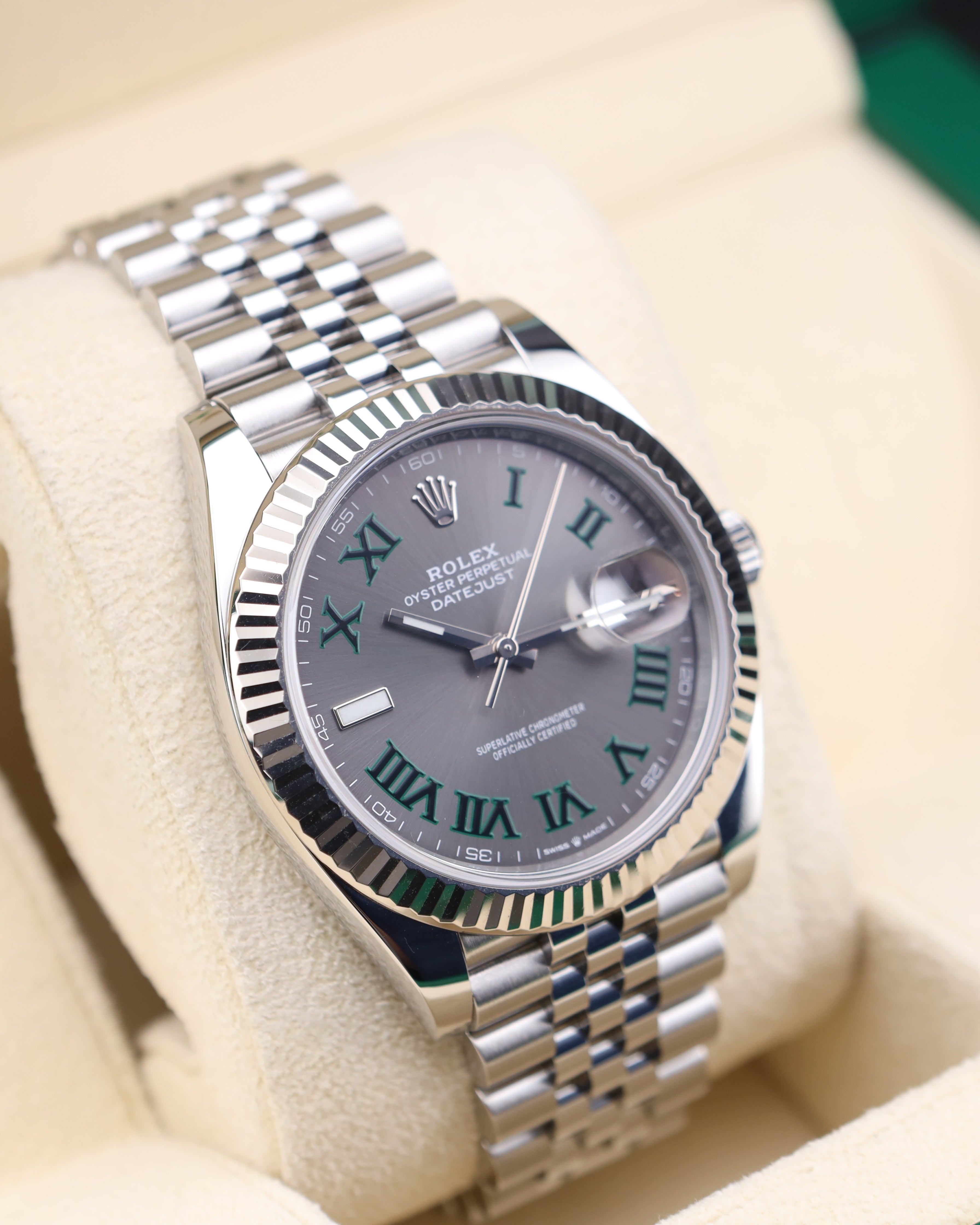 Rolex Datejust 41 Wimbledon Dial Steel Jubilee 126334