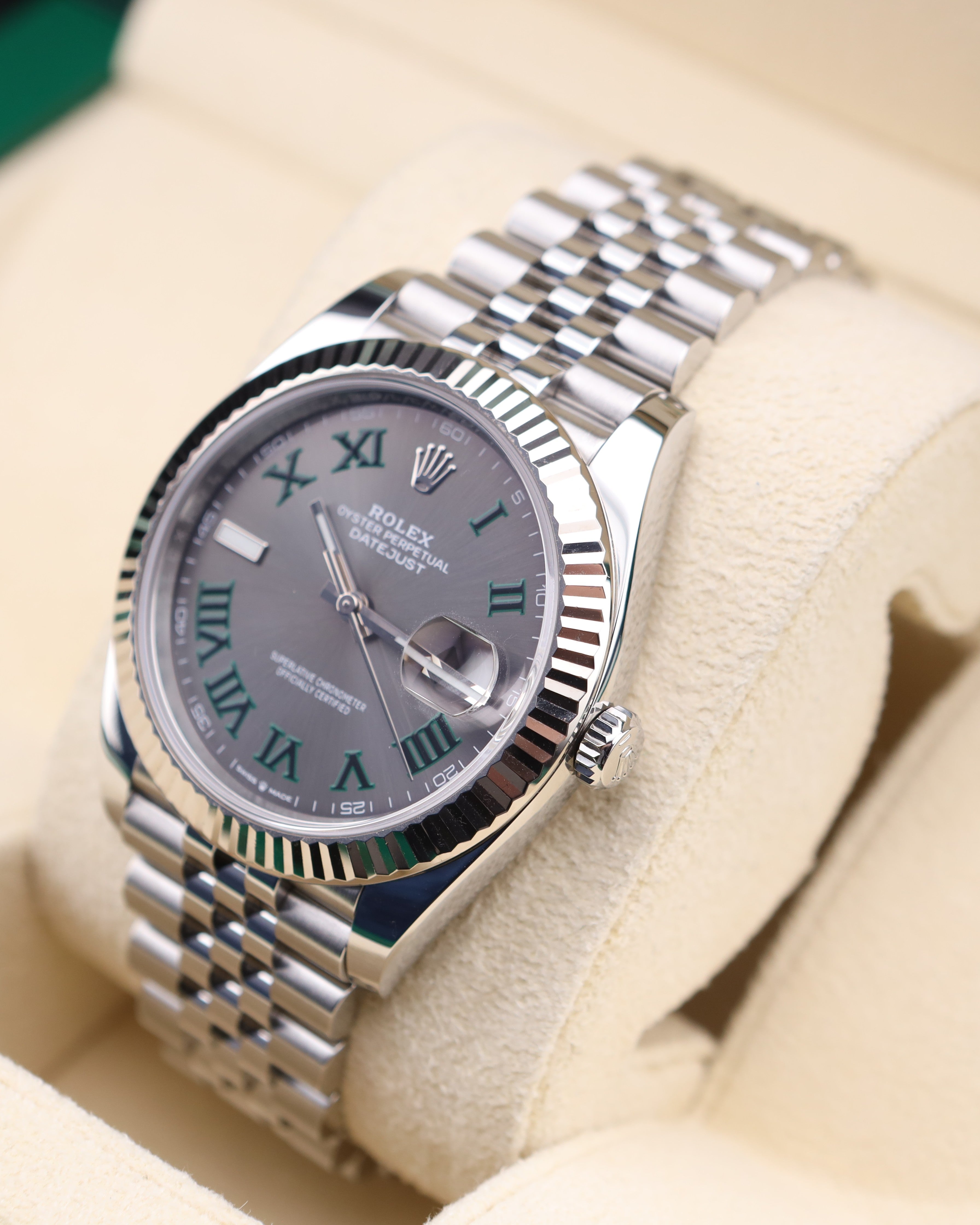 Rolex Datejust 41 Wimbledon Dial Steel Jubilee 126334