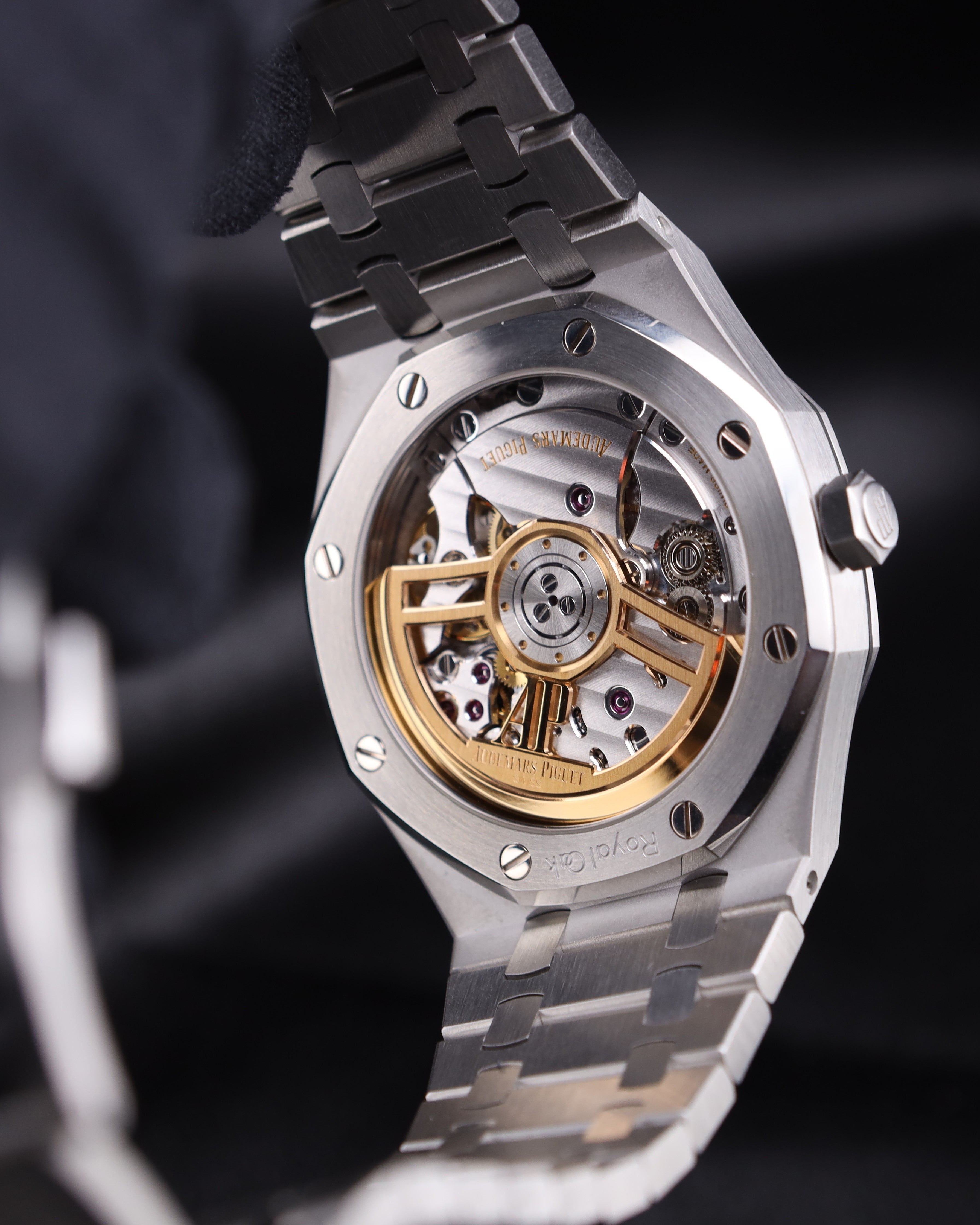 Audemars Piguet Royal Oak 15500ST Black Dial Exhibition Caseback