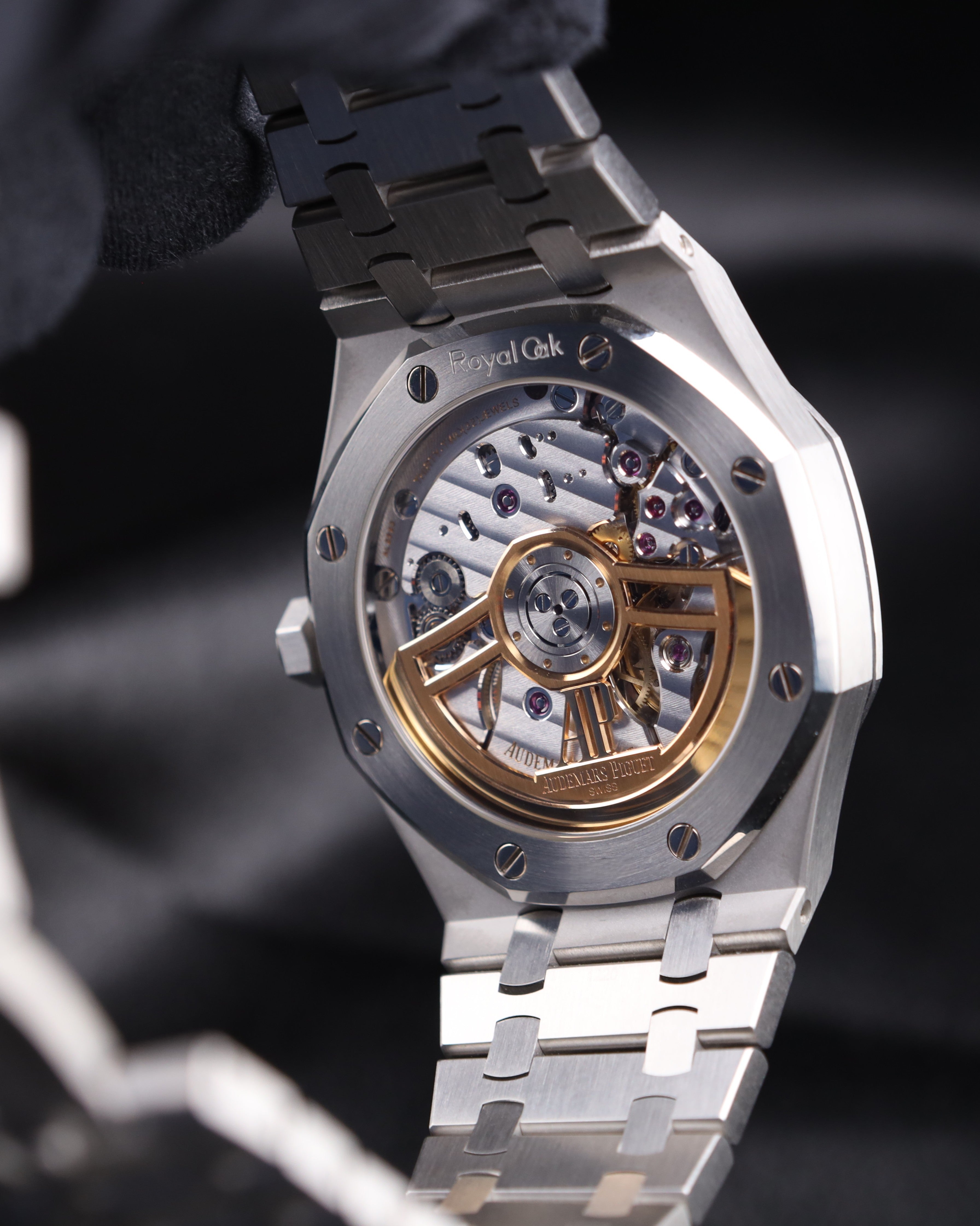 Audemars Piguet Royal Oak 15500ST Black Dial Exhibition Caseback